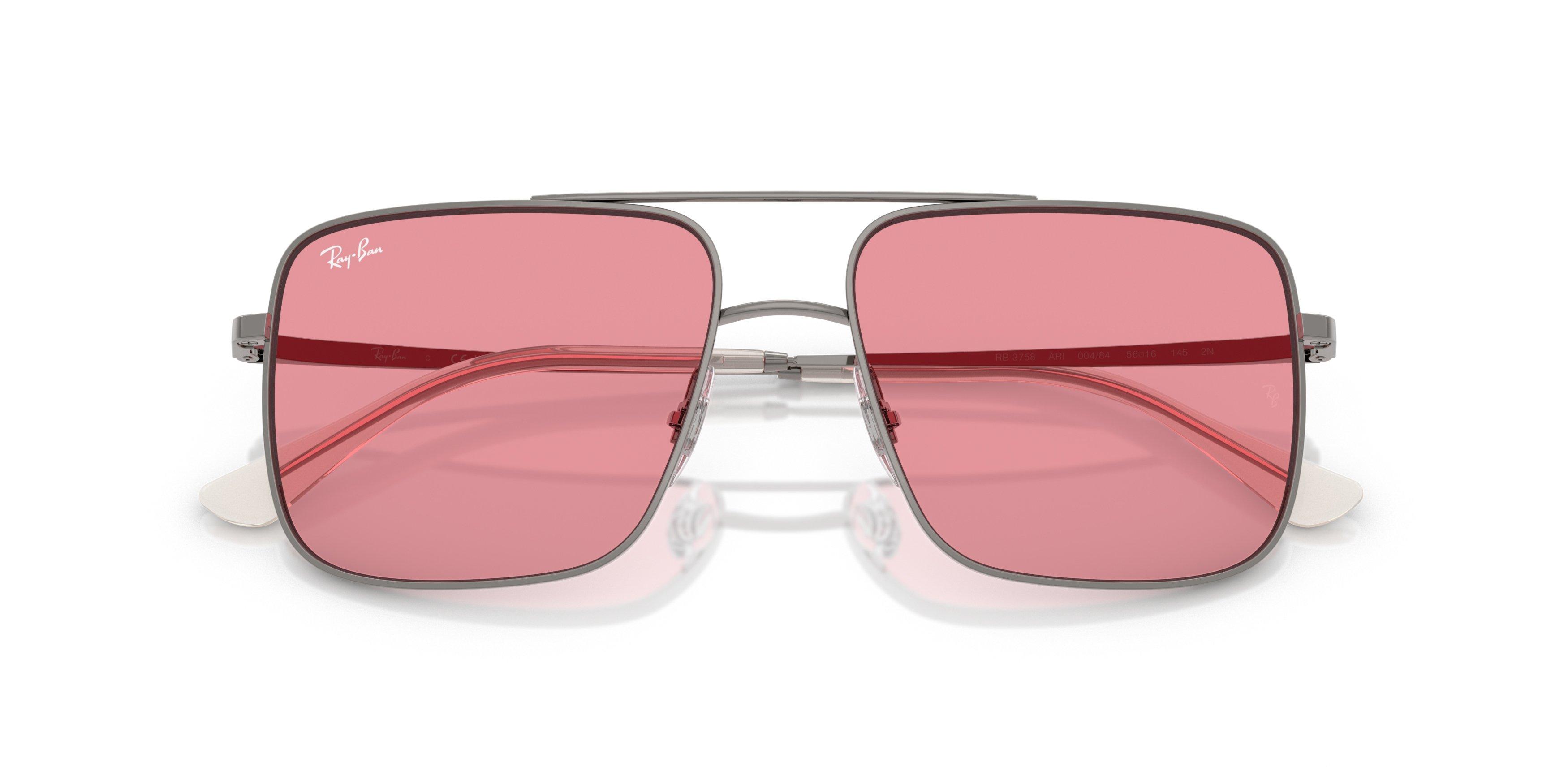 Ray-Ban Ari Rose Sunglasses - Silver - GREY/PINK Thumbnail View 5