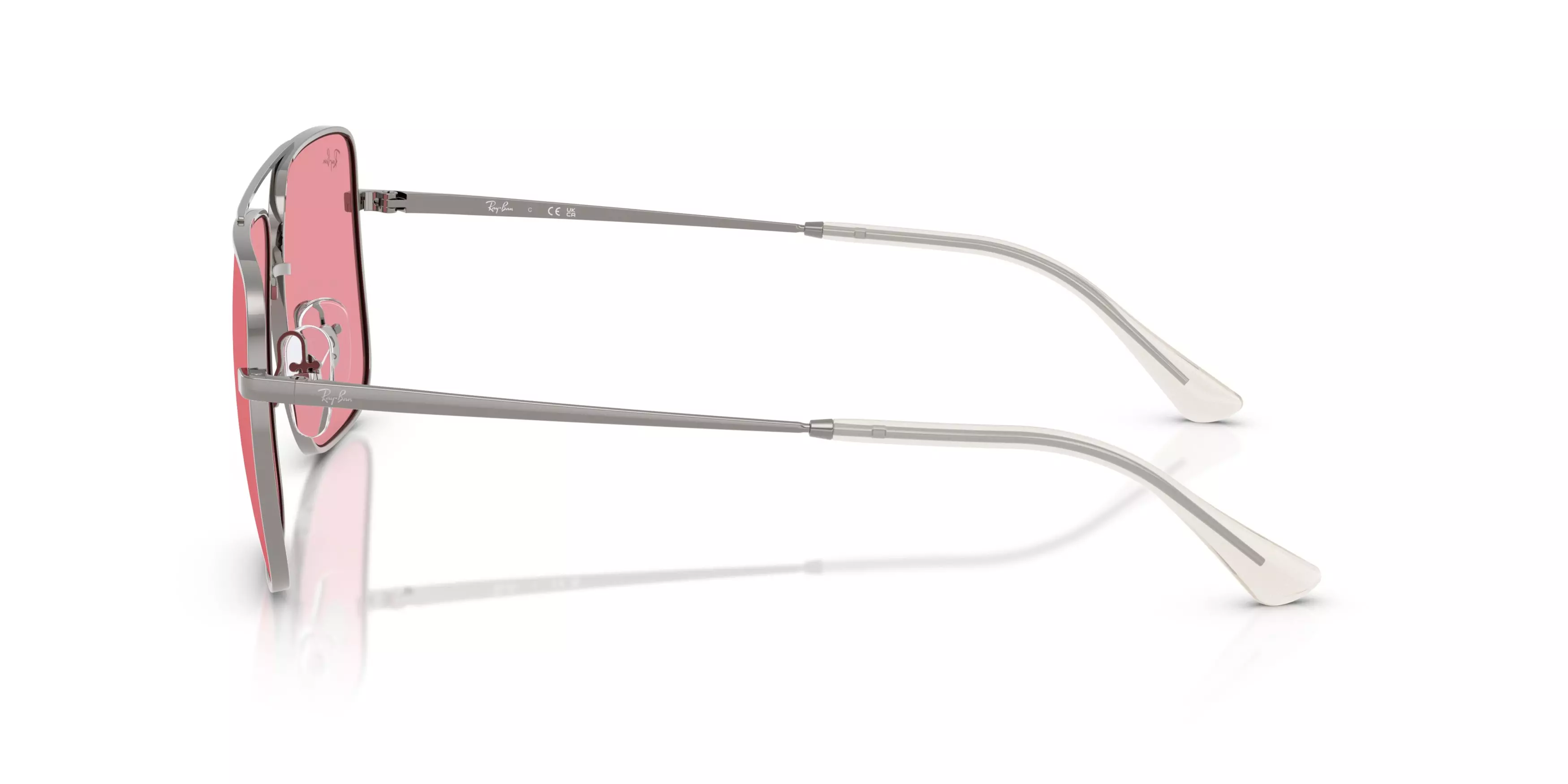 Ray-Ban Ari Rose Sunglasses - Silver - GREY/PINK