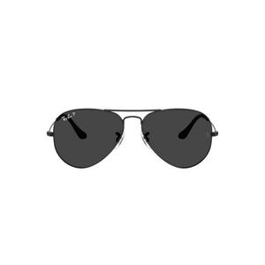 Ray-Ban Aviator Classic Black Polarized Sunglasses - Black - BLACK/GREY