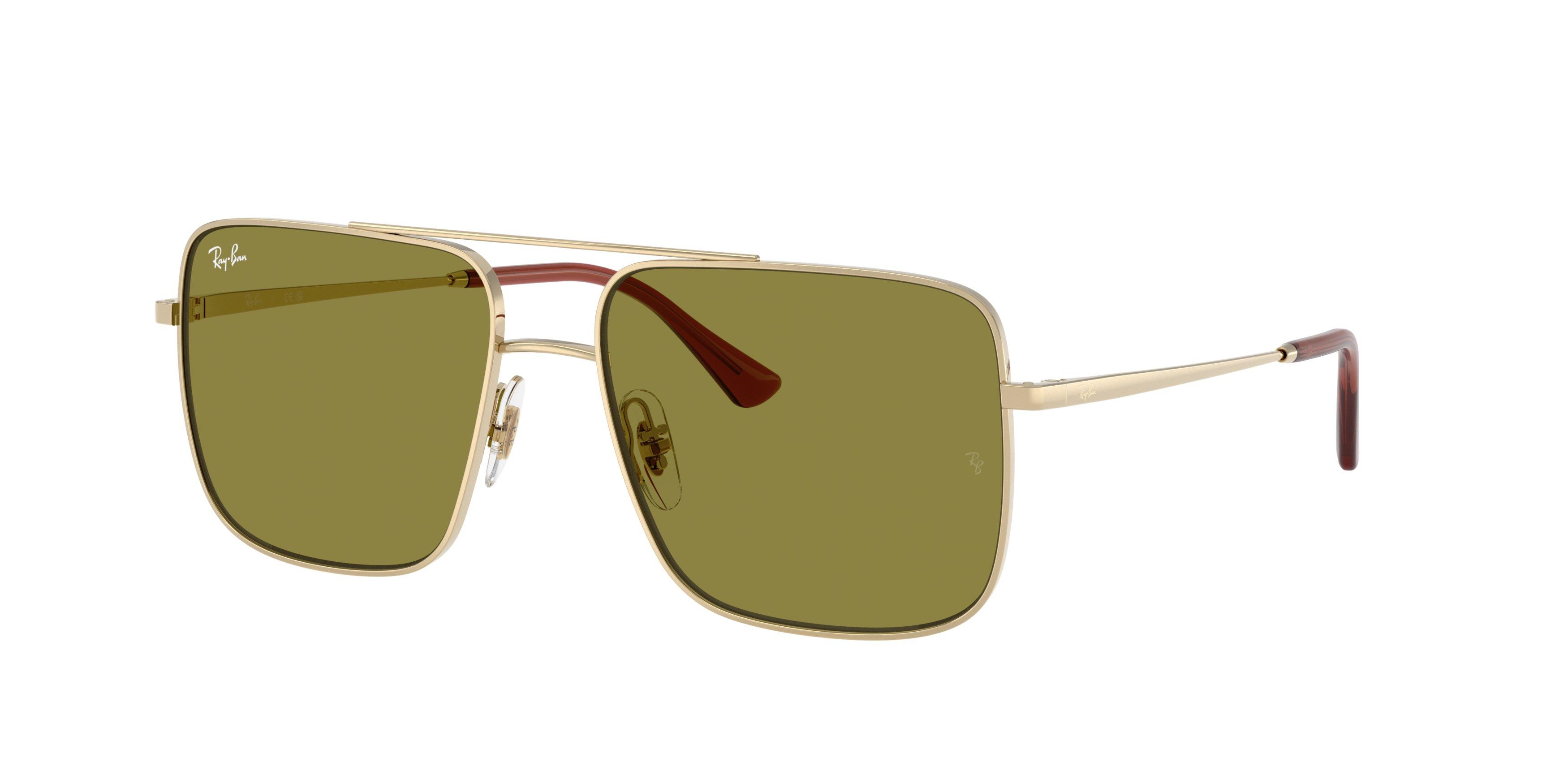 Ray-Ban Ari Green Sunglasses - Gold - GOLD/GREEN Thumbnail View 1