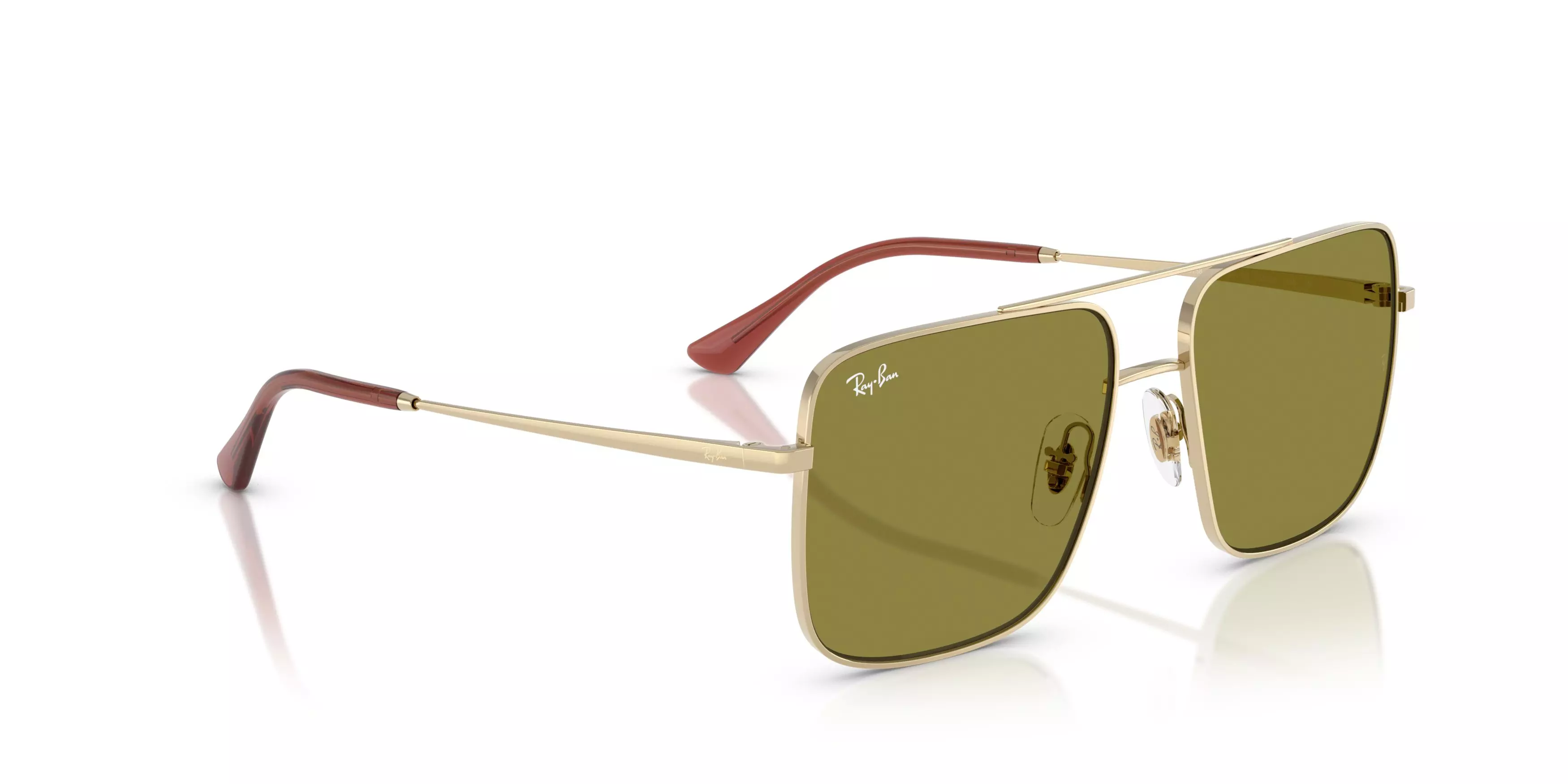Ray-Ban Ari Green Sunglasses - Gold - GOLD/GREEN