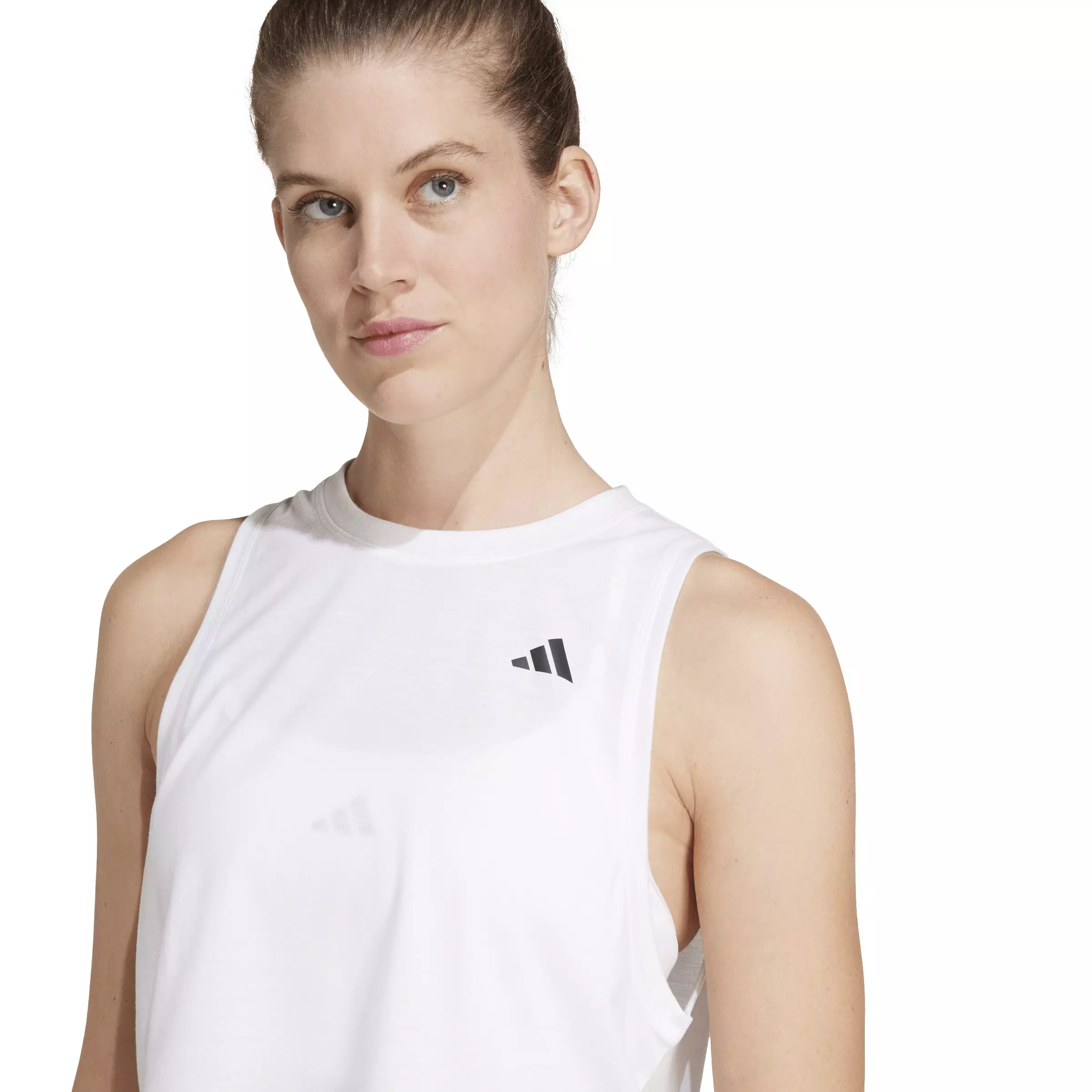 adidas Women's Train Essentials Boxy Workout Tank Top - White - WHITE