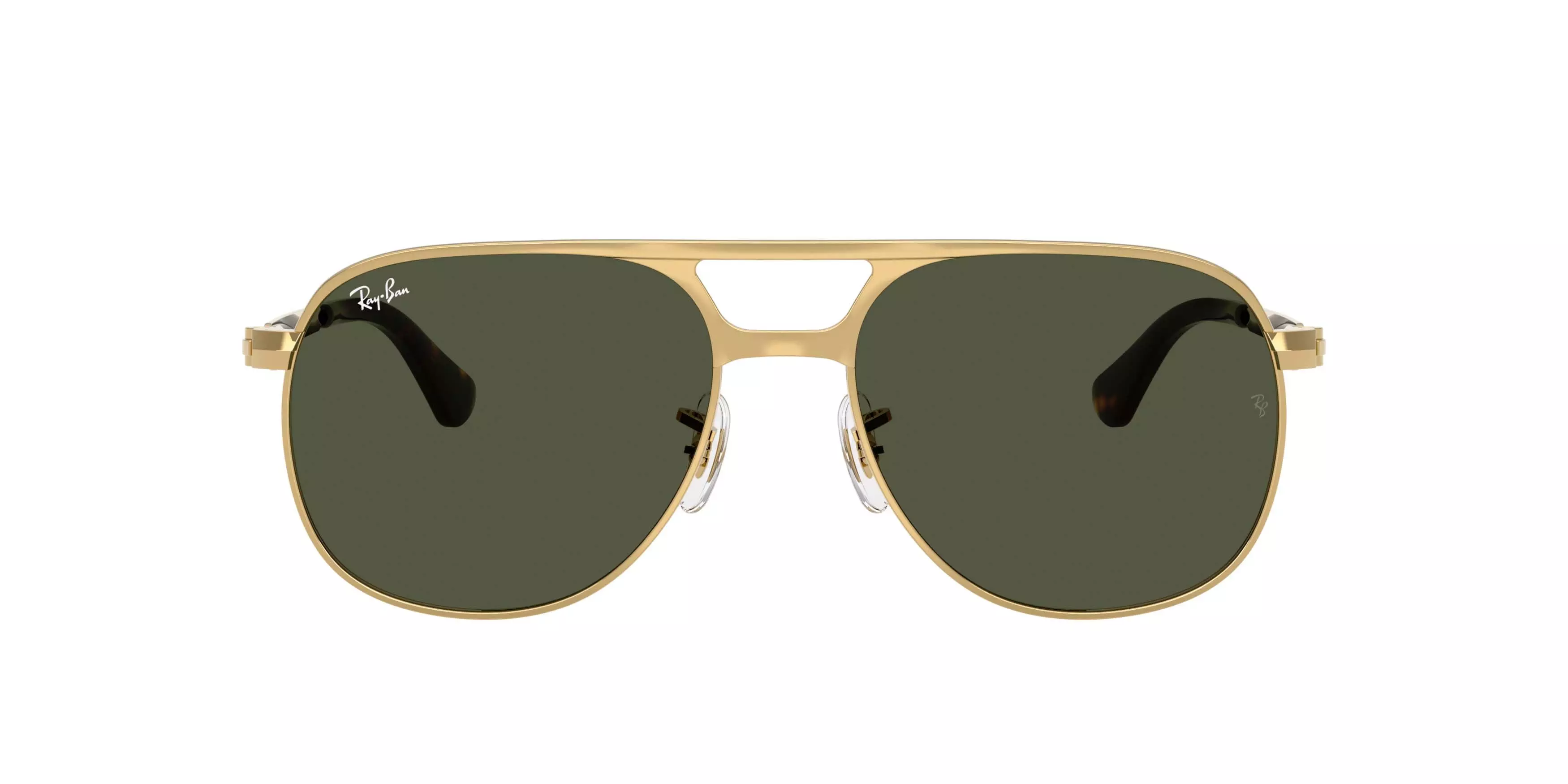 Ray-Ban Bill Max Dark Green Sunglasses - Polished Arista Gold - GOLD/GREEN