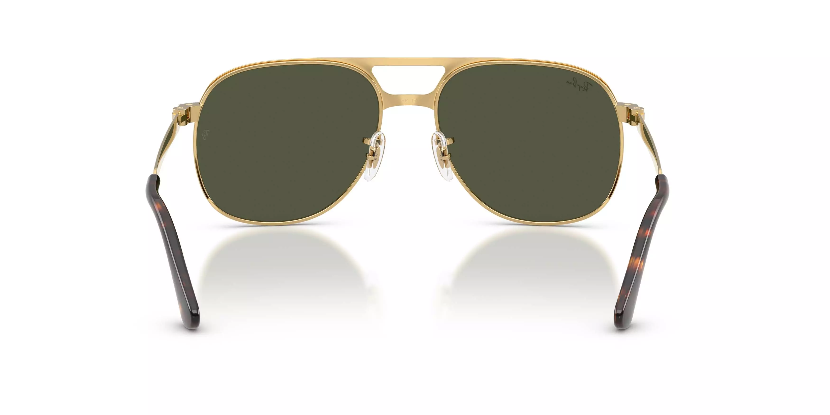 Ray-Ban Bill Max Dark Green Sunglasses - Polished Arista Gold - GOLD/GREEN