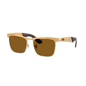 Ray-Ban Wayfarer Deluxe Brown Sunglasses - Matte Gold