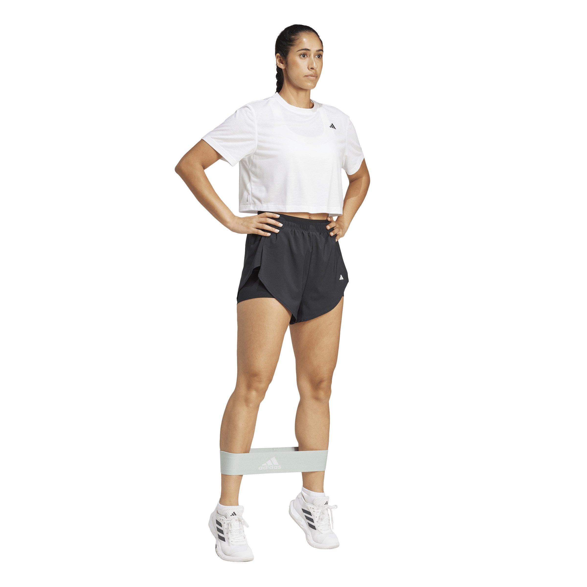 adidas Women's Train Essentials Boxy Workout T-Shirt - White - WHITE Thumbnail View 5