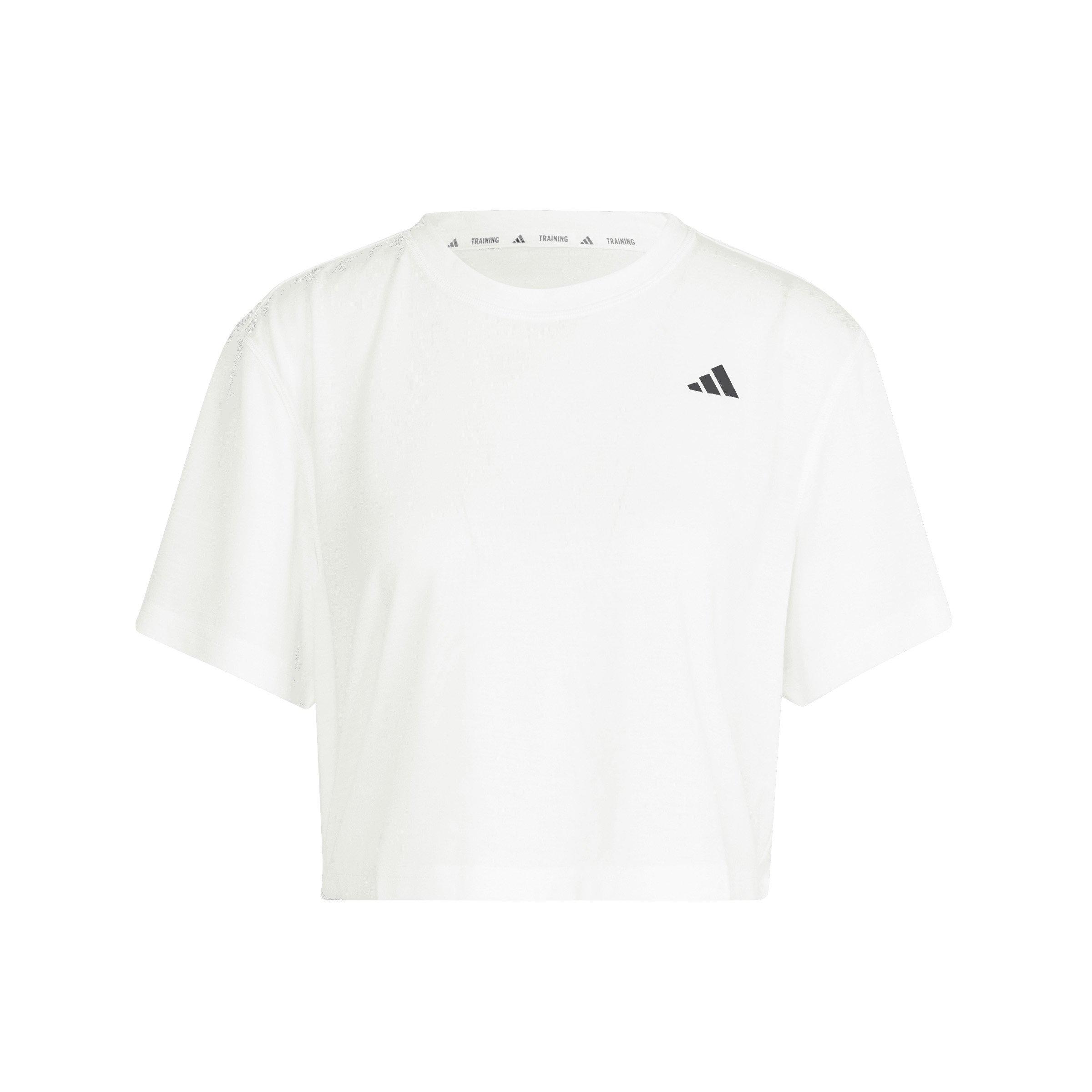 adidas Women's Train Essentials Boxy Workout T-Shirt - White - WHITE Thumbnail View 6