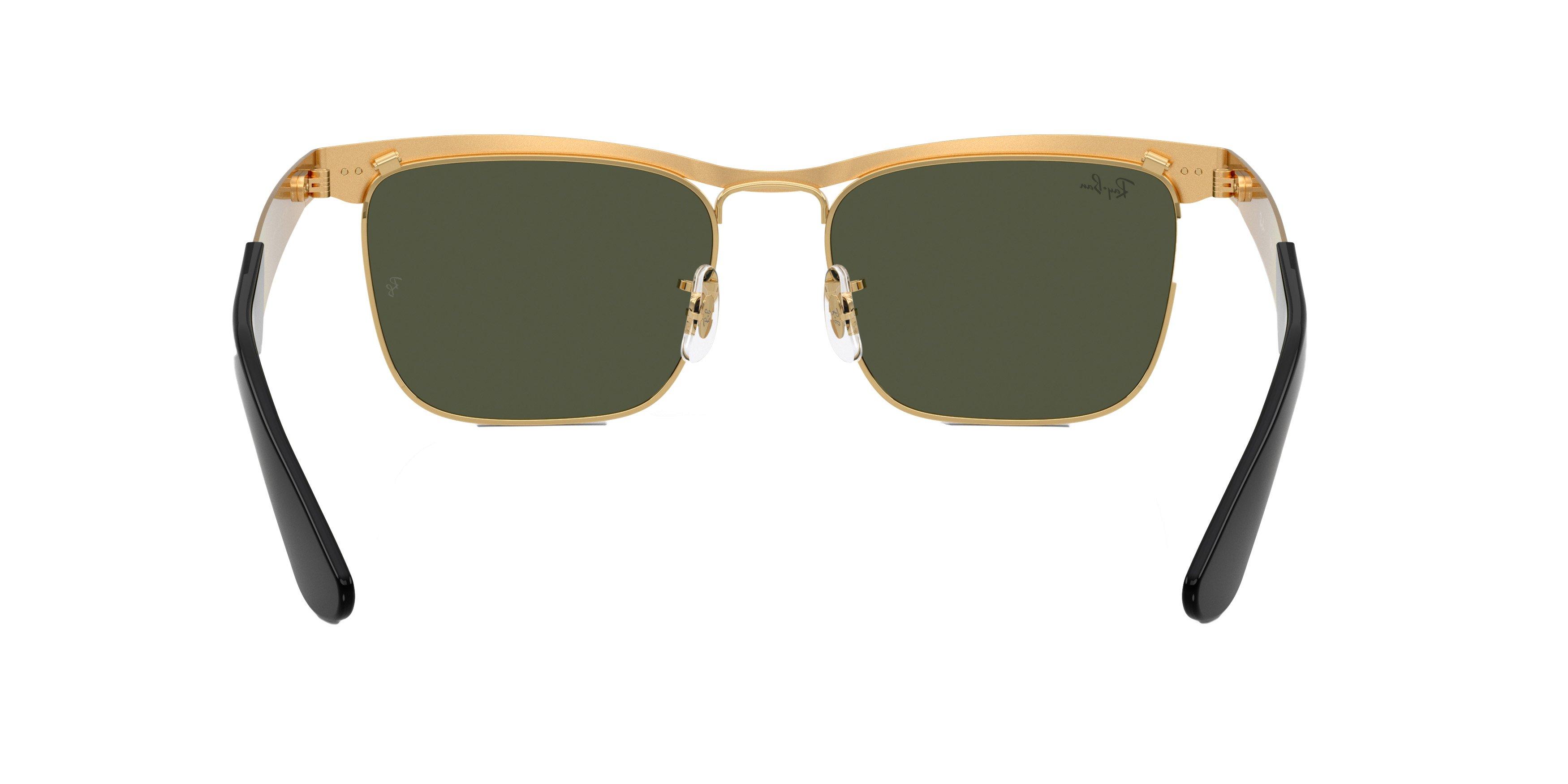 Ray-Ban Wayfarer Deluxe Green Sunglasses - Polished Gold - GOLD/GREEN Thumbnail View 2