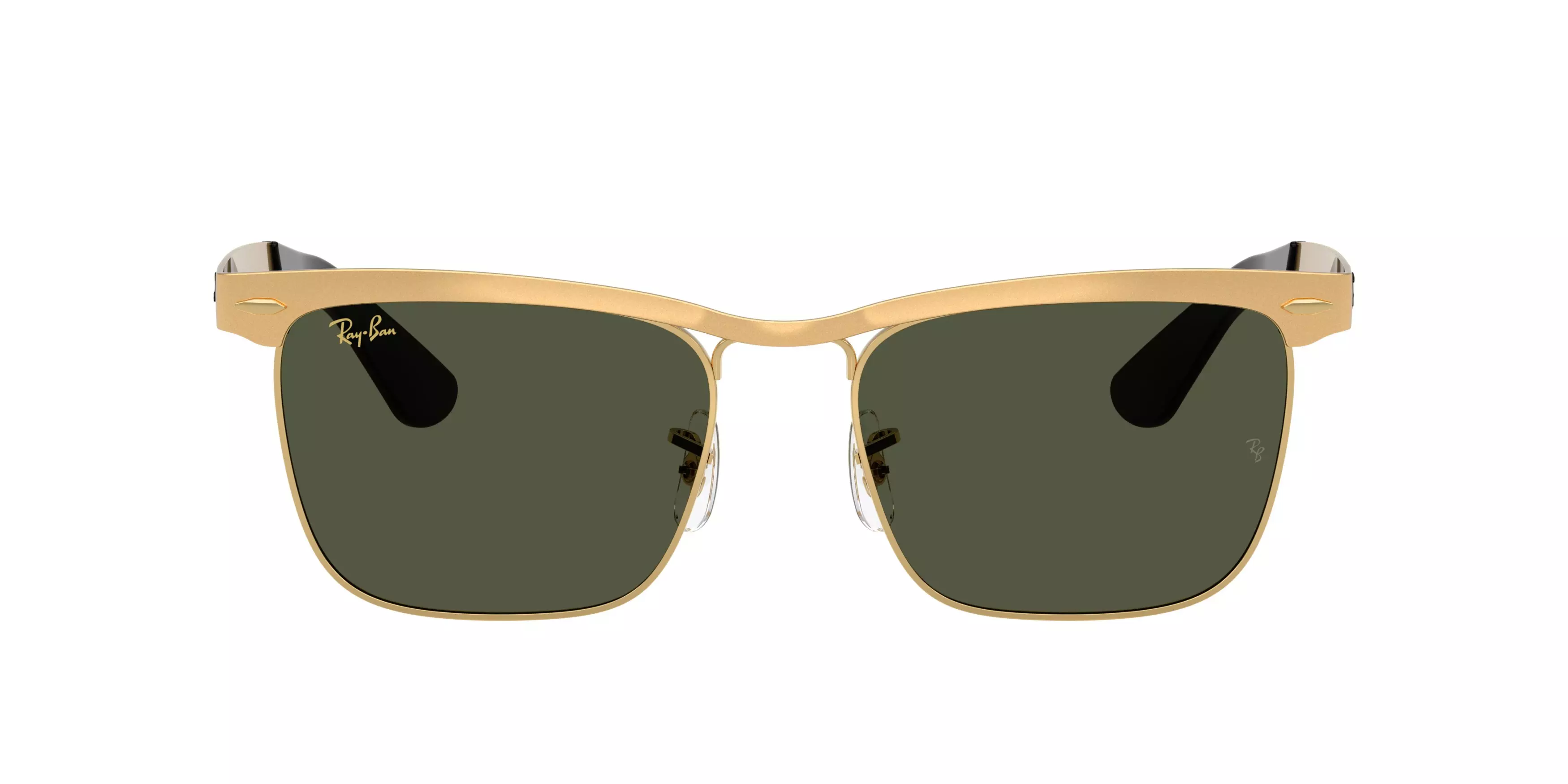 Ray-Ban Wayfarer Deluxe Green Sunglasses - Polished Gold - GOLD/GREEN