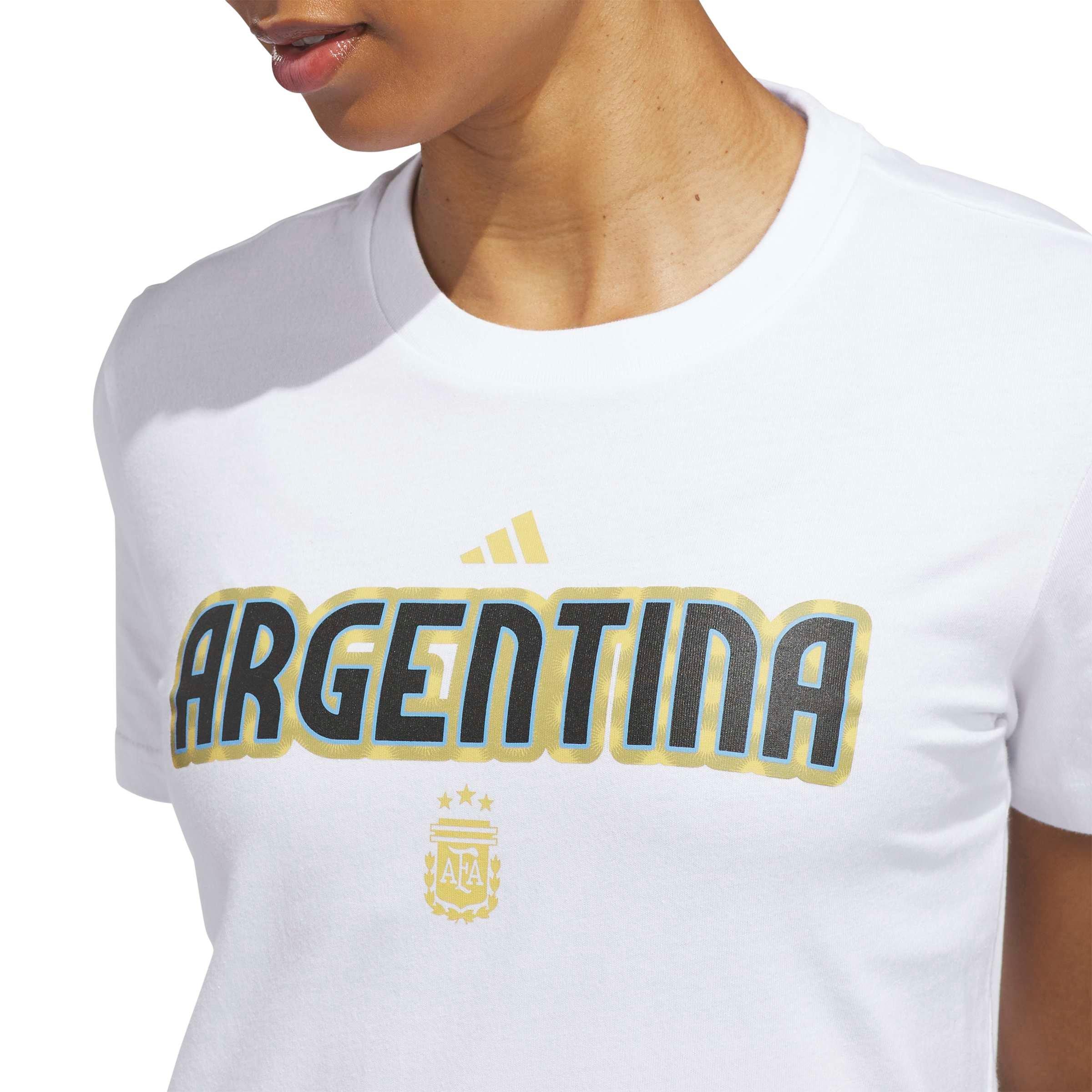 adidas Women's World Cup 26 Argentina Home Graphic Tee - White - WHITE Thumbnail View 3