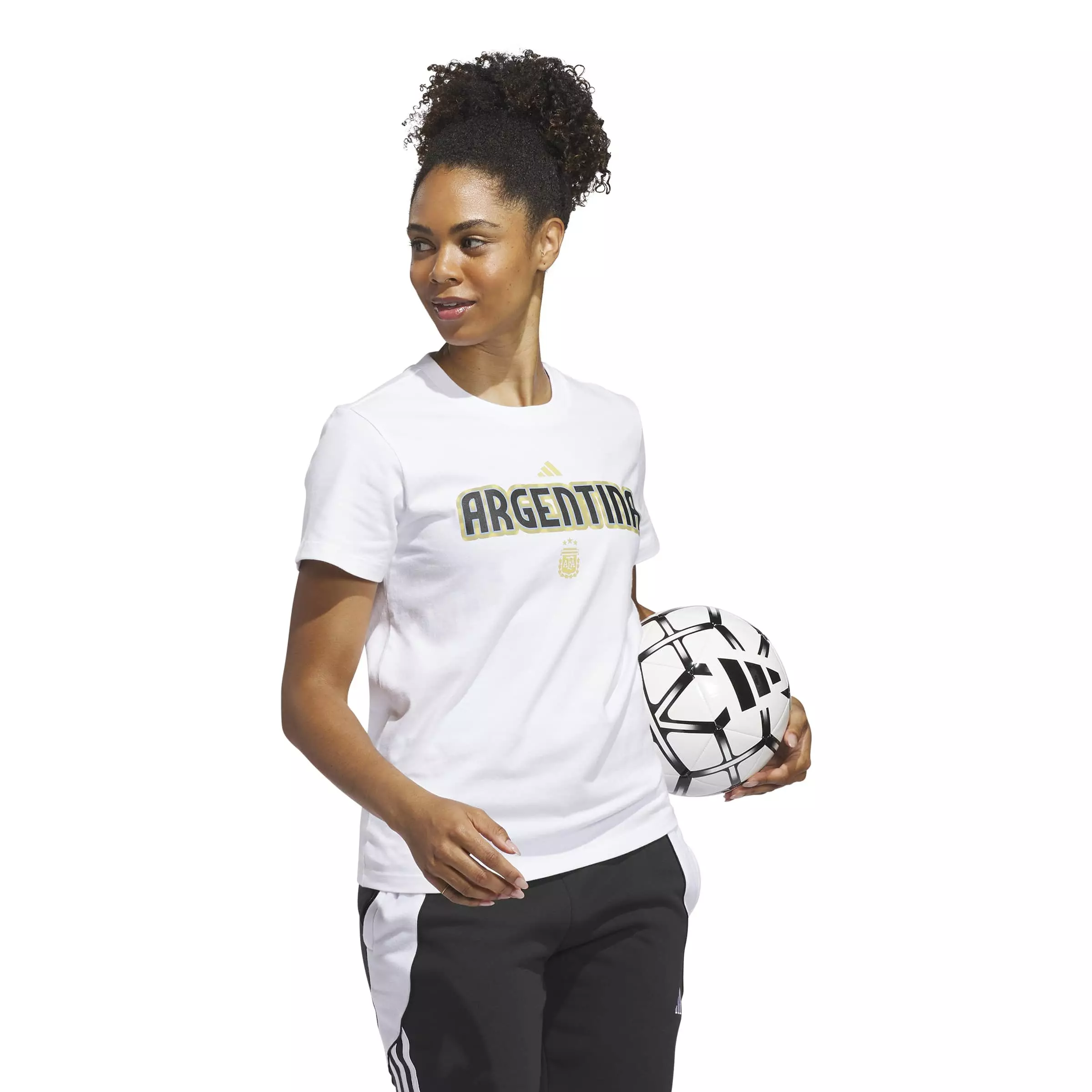 adidas Women's World Cup 26 Argentina Home Graphic Tee - White - WHITE