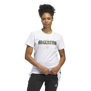adidas Women's World Cup 26 Argentina Home Graphic Tee - White