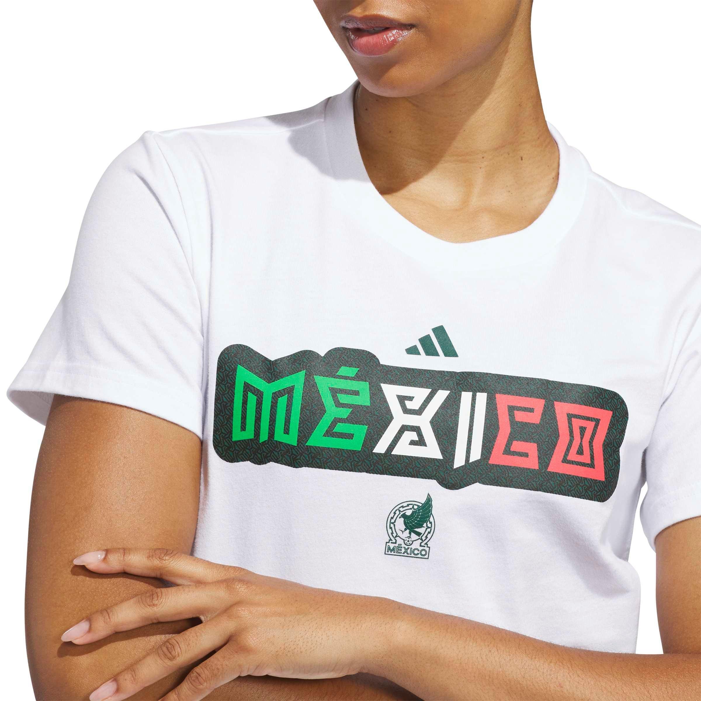 adidas Women's FIFA World Cup 26 Mexico Home Graphic Tee - White - WHITE Thumbnail View 3