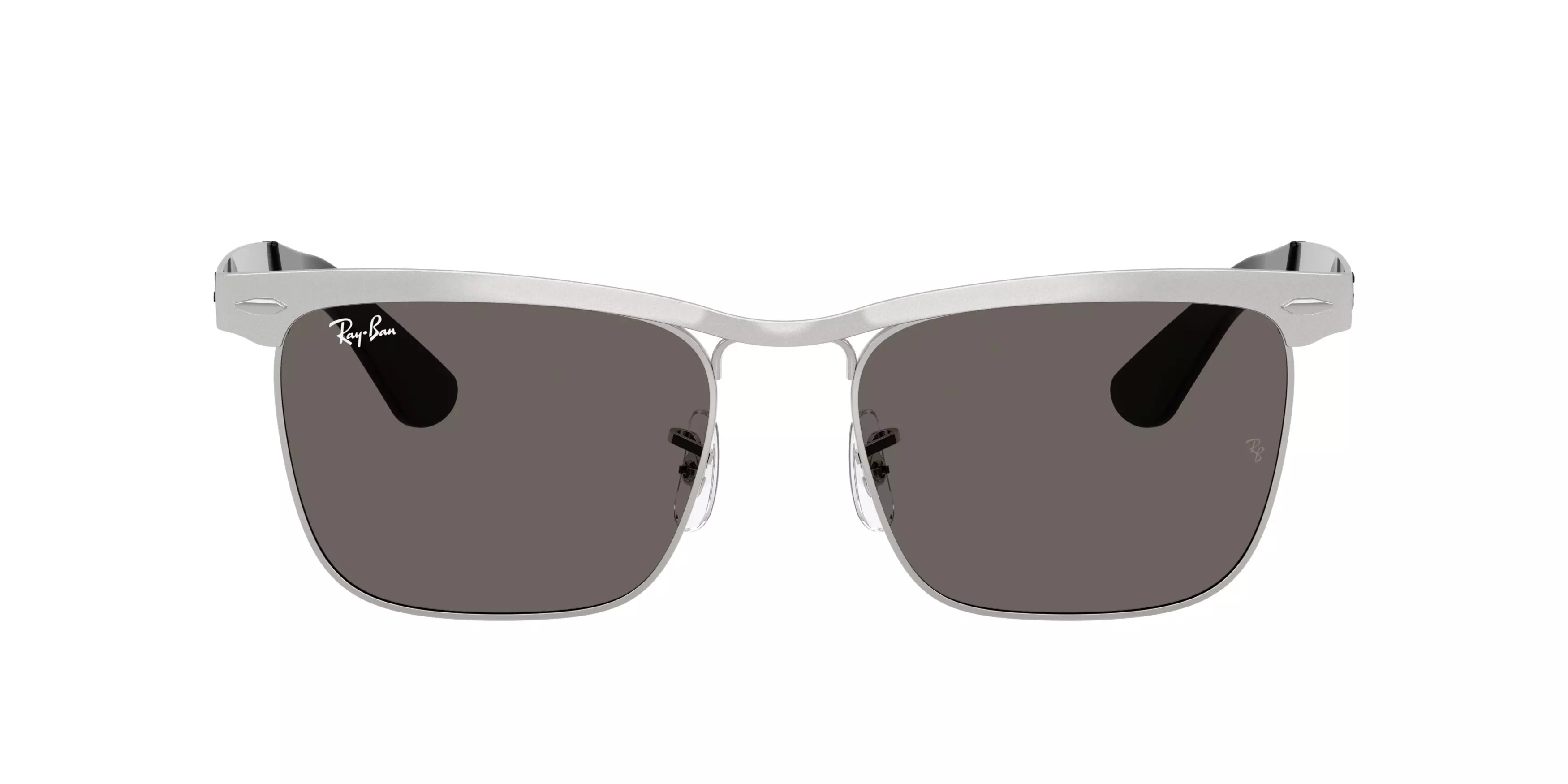 Ray-Ban Wayfarer Deluxe Dark Grey Sunglasses - Matte Silver - SILVER