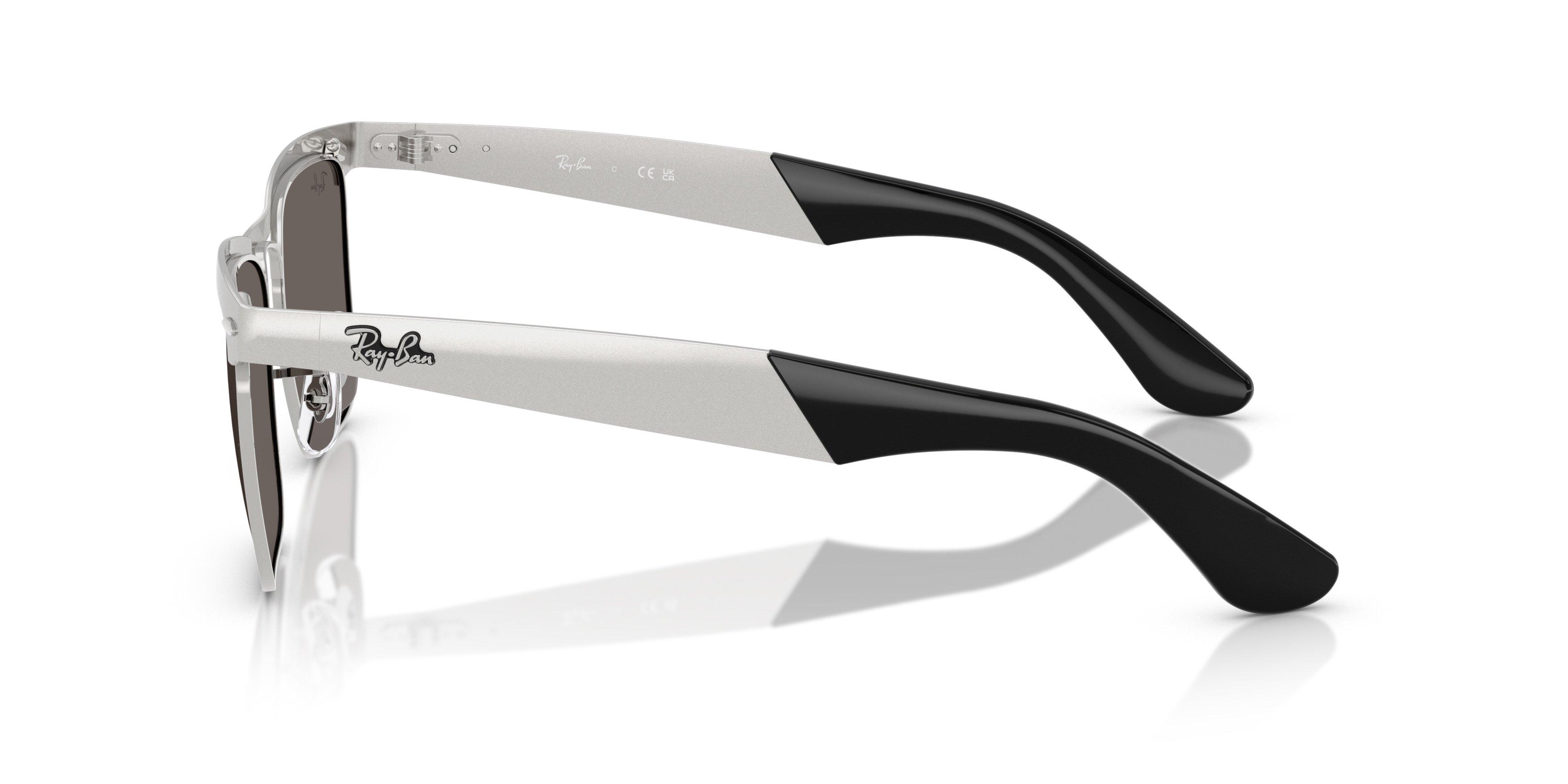 Ray-Ban Wayfarer Deluxe Dark Grey Sunglasses - Matte Silver - SILVER Thumbnail View 6