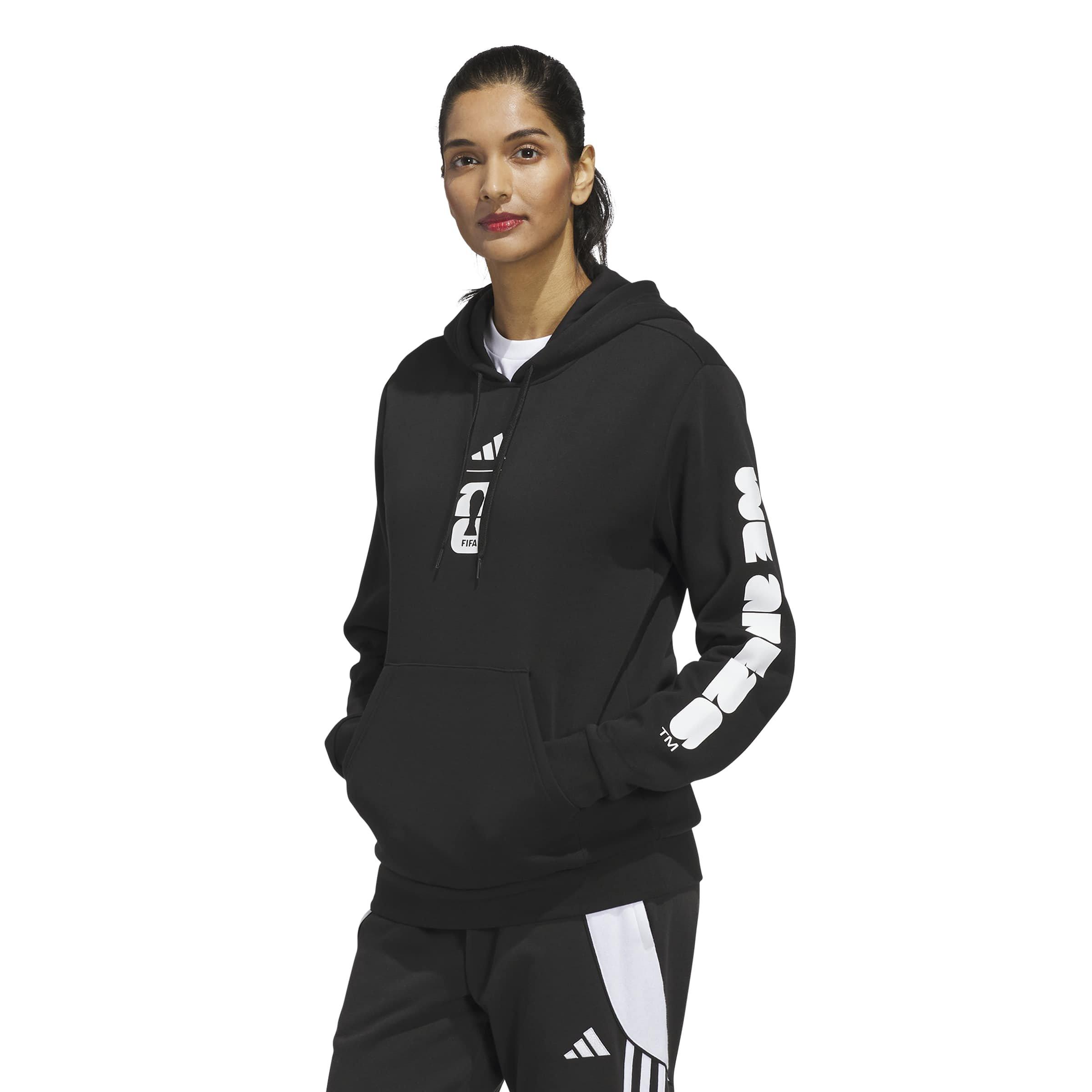 adidas Women's FIFA World Cup 26 Match Ball Graphic Hoodie - Black - BLACK Thumbnail View 1
