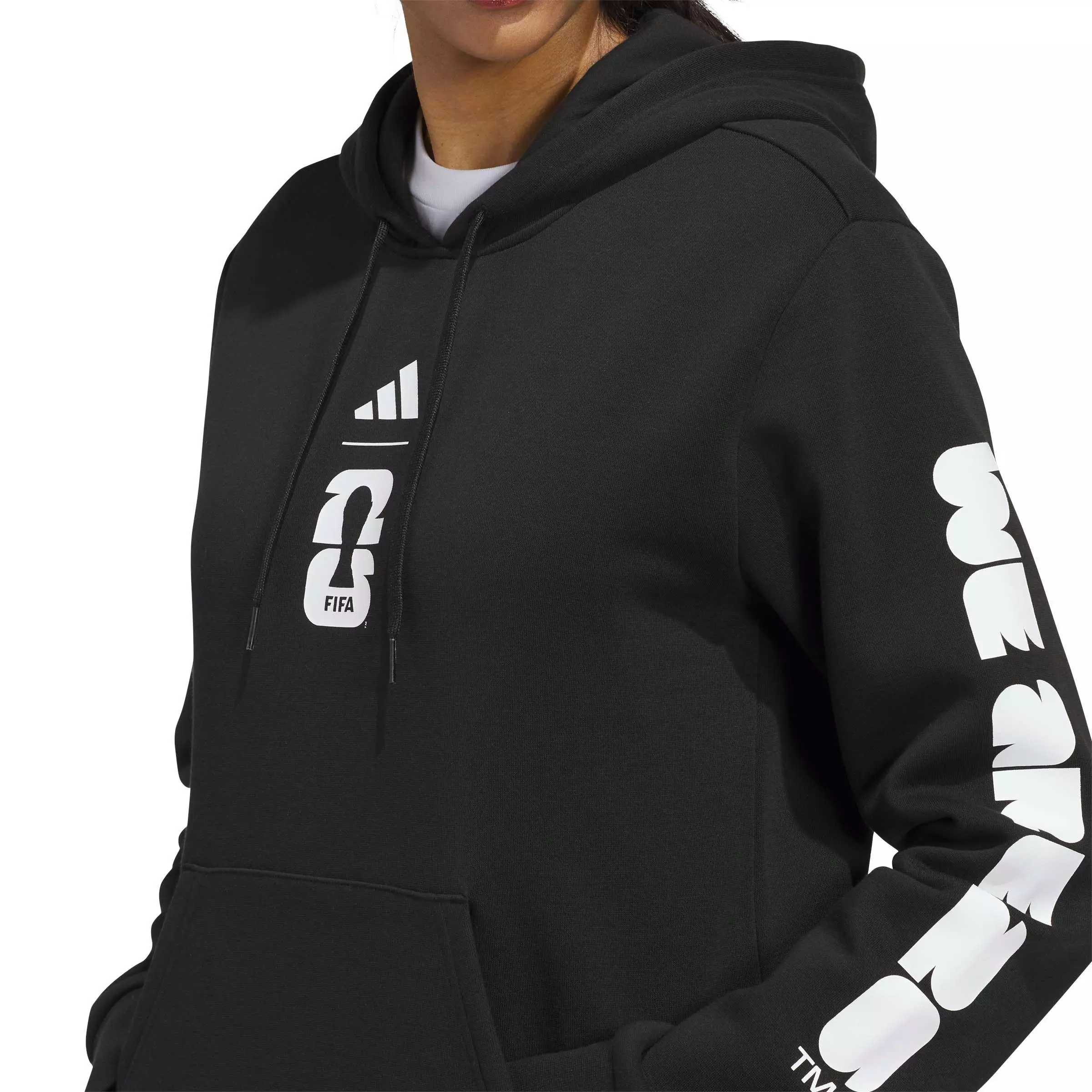adidas Women's FIFA World Cup 26 Match Ball Graphic Hoodie - Black - BLACK