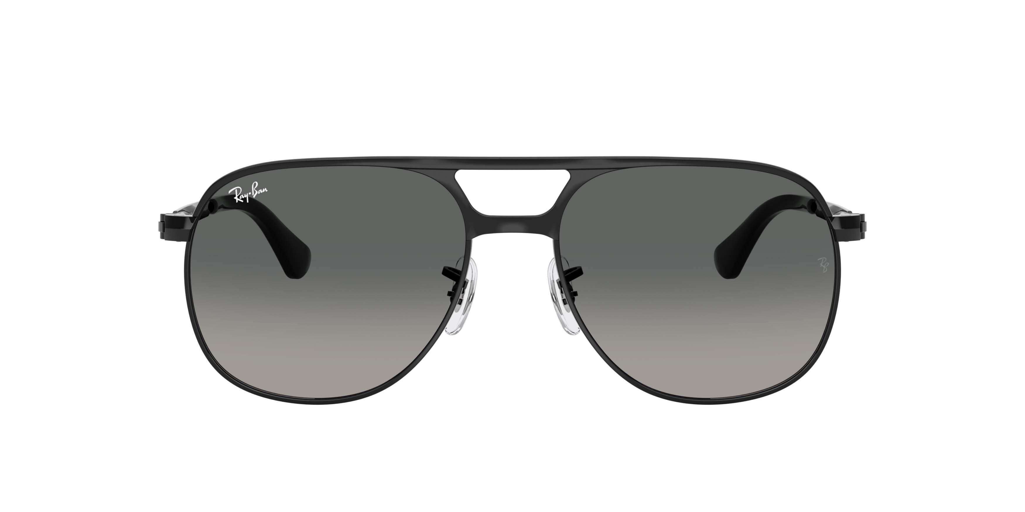 Ray-Ban Bill Max Light Grey Gradient Dark Grey Sunglasses - Black - BLACK/GREY