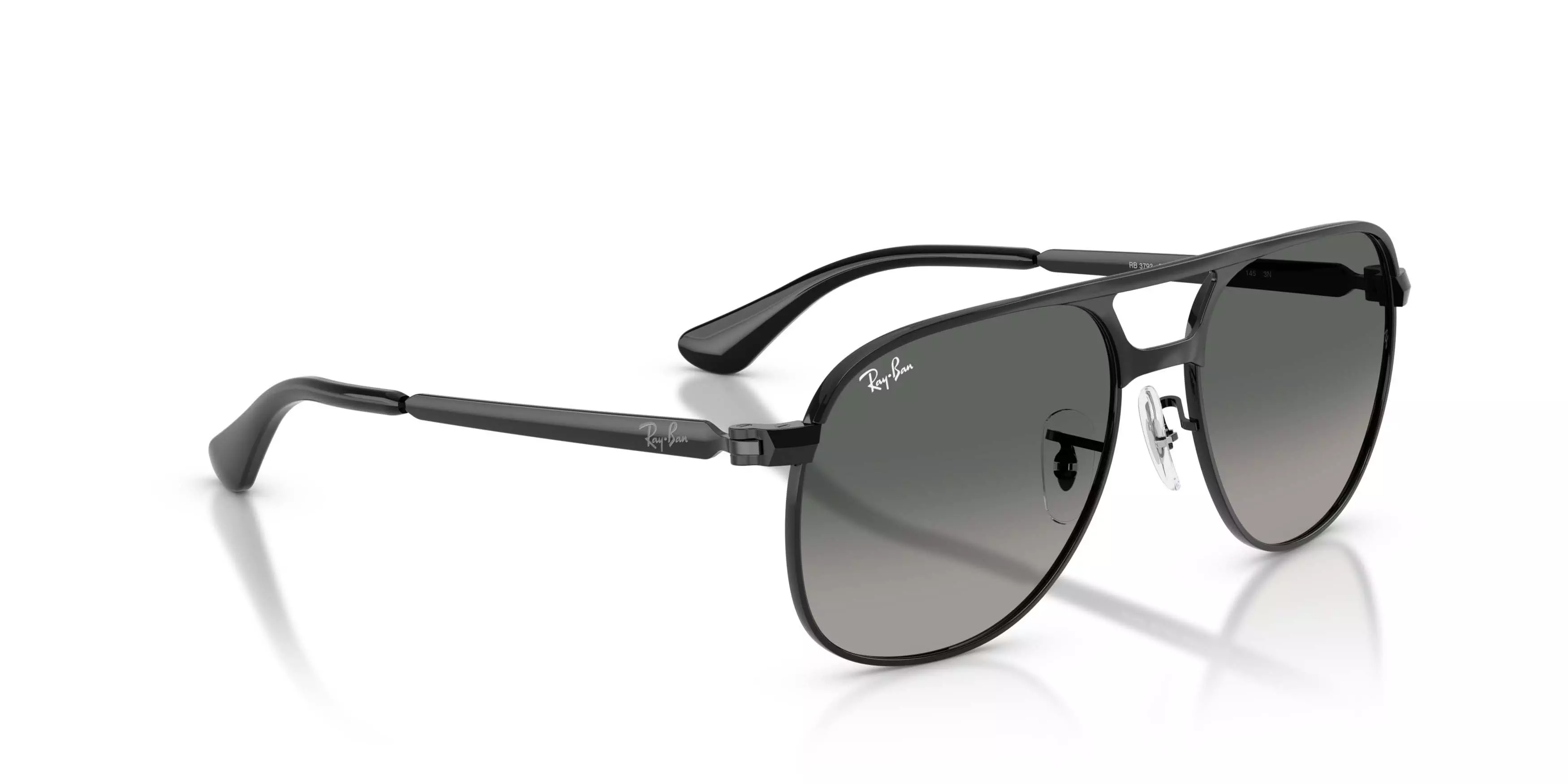 Ray-Ban Bill Max Light Grey Gradient Dark Grey Sunglasses - Black - BLACK/GREY