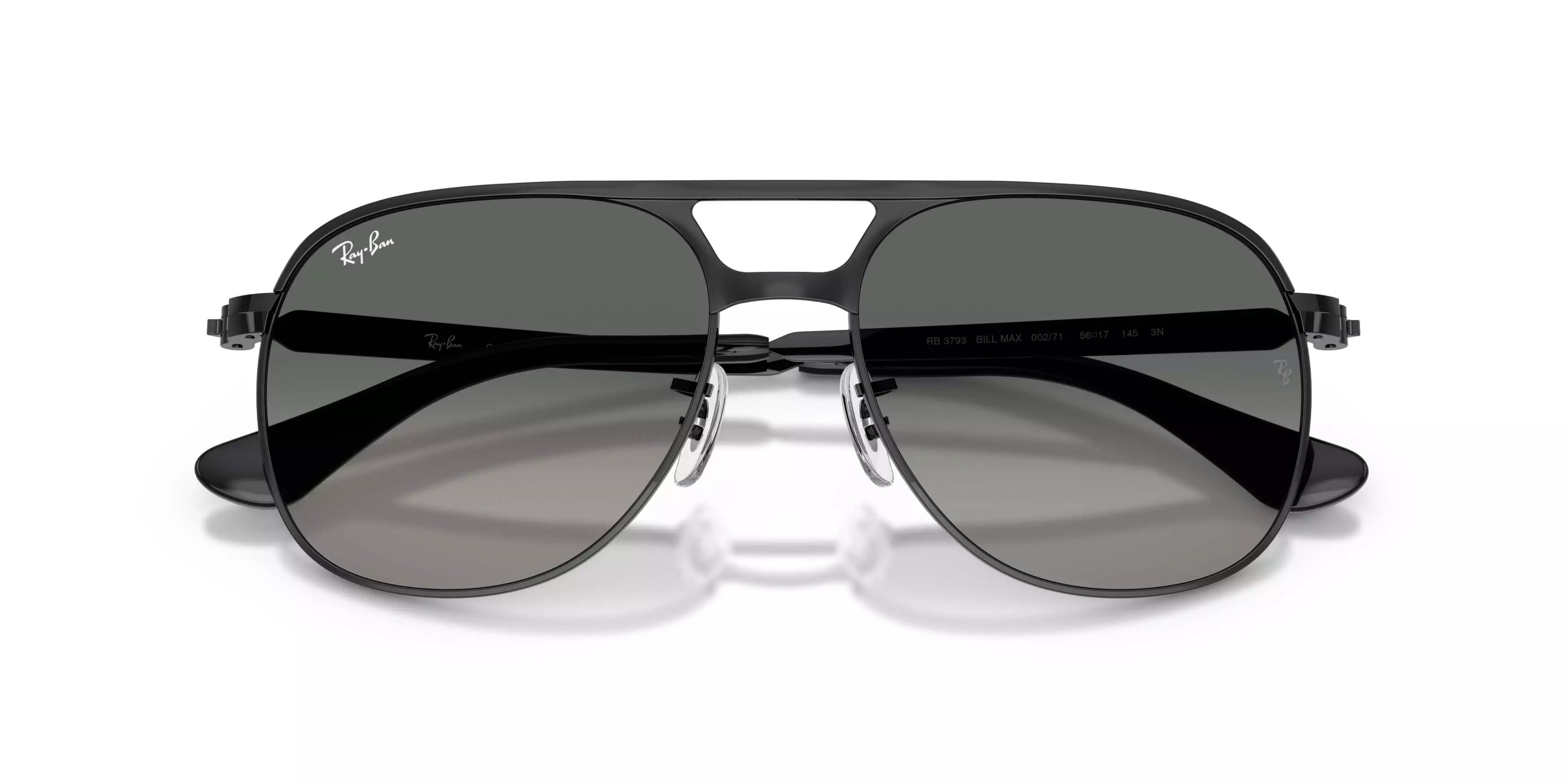 Ray-Ban Bill Max Light Grey Gradient Dark Grey Sunglasses - Black - BLACK/GREY