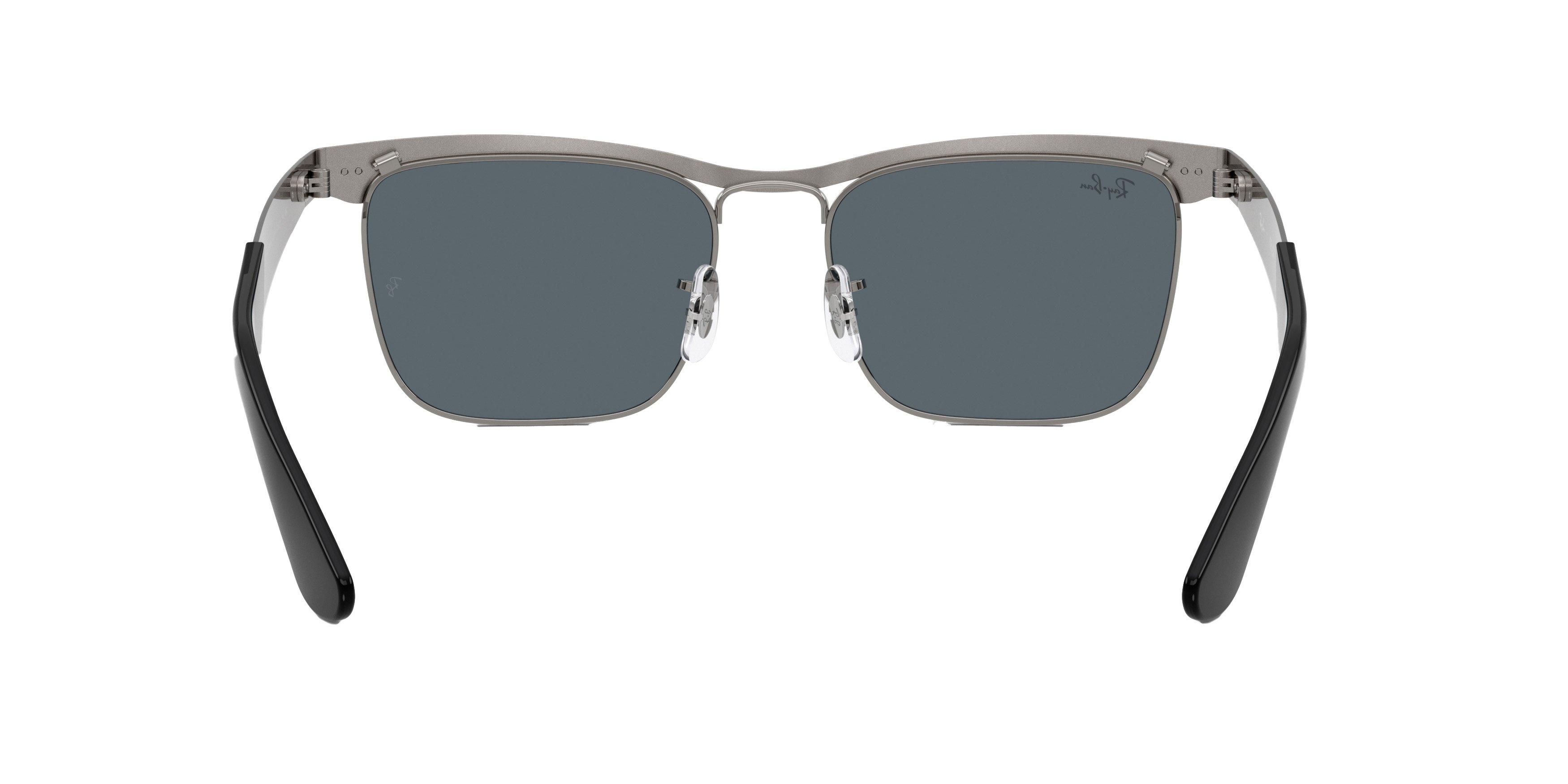 Ray-Ban Wayfarer Deluxe Blue Sunglasses - Matte Gunmental - GREY/BLUE Thumbnail View 2