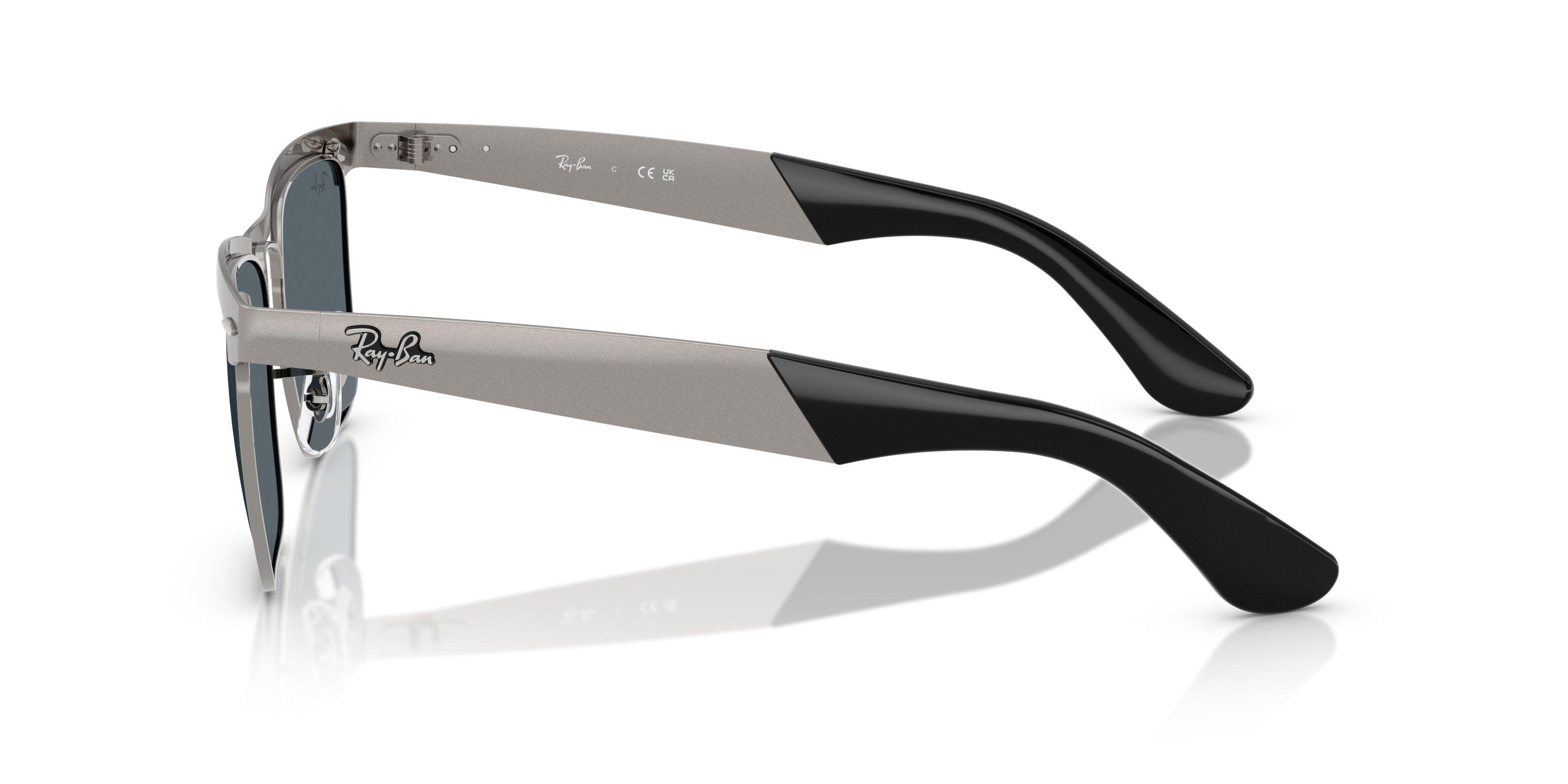 Ray-Ban Wayfarer Deluxe Blue Sunglasses - Matte Gunmental - GREY/BLUE Thumbnail View 6