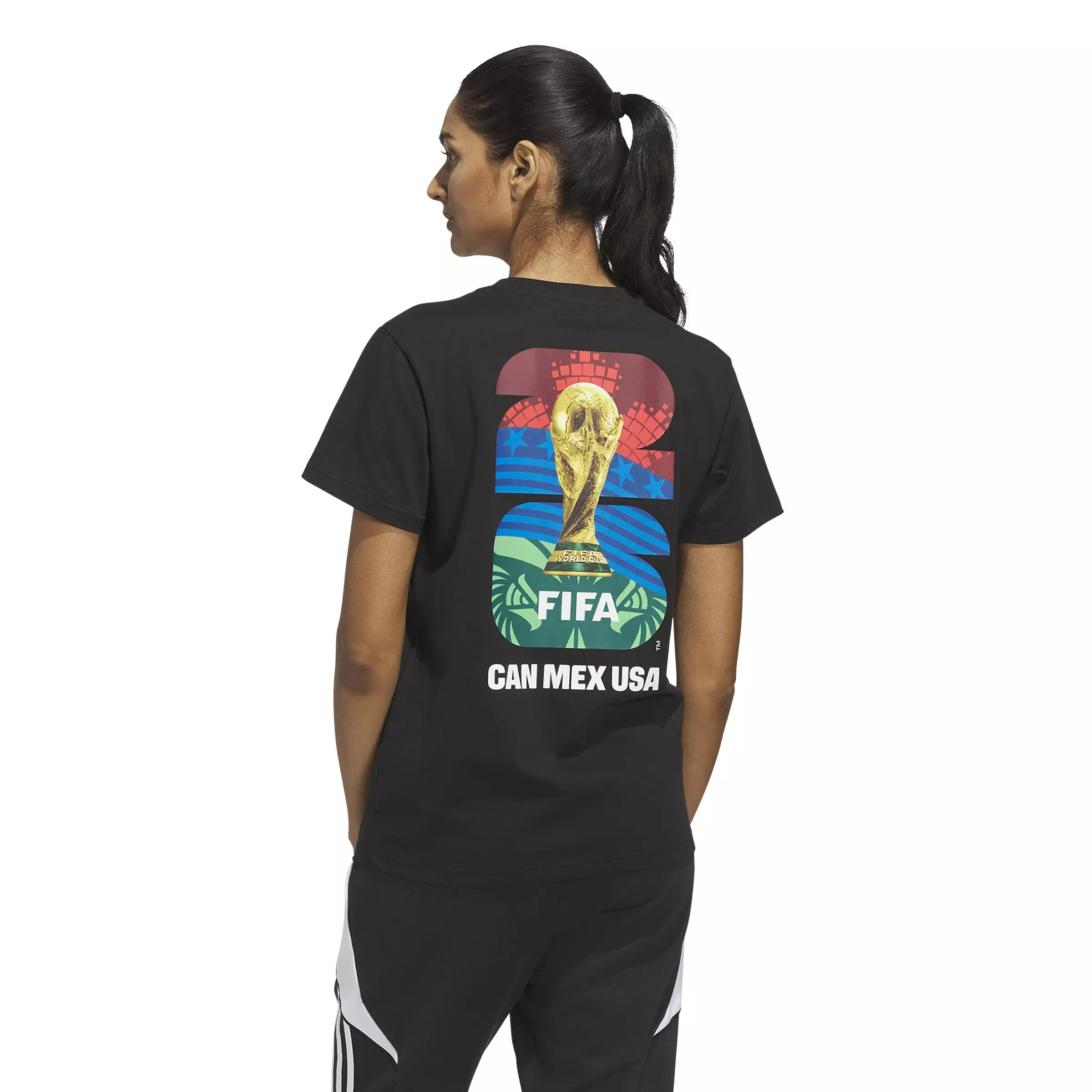 adidas Women's FIFA World Cup 26 Match Ball Graphic T-Shirt - Black - BLACK