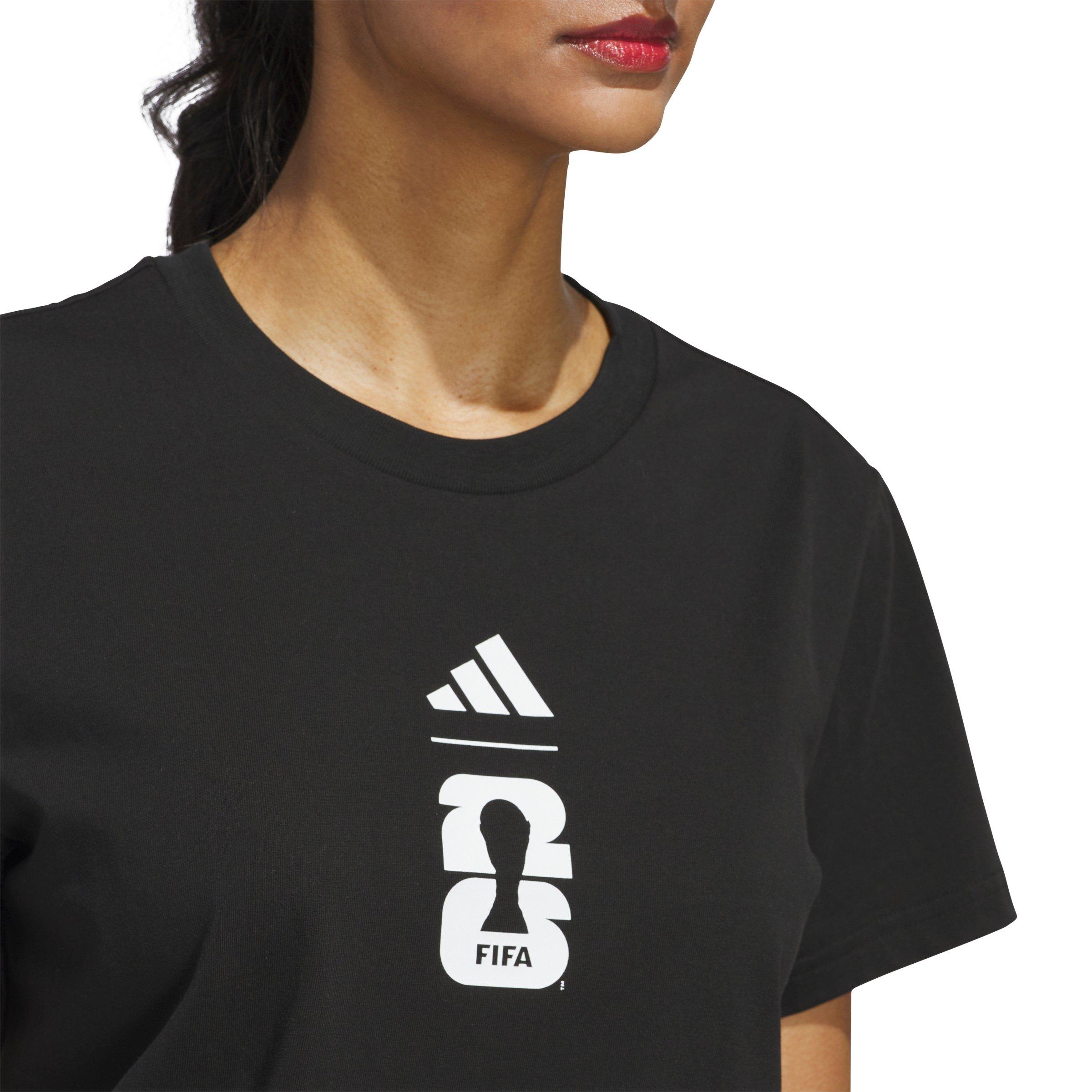 adidas Women's FIFA World Cup 26 Match Ball Graphic T-Shirt - Black - BLACK Thumbnail View 3
