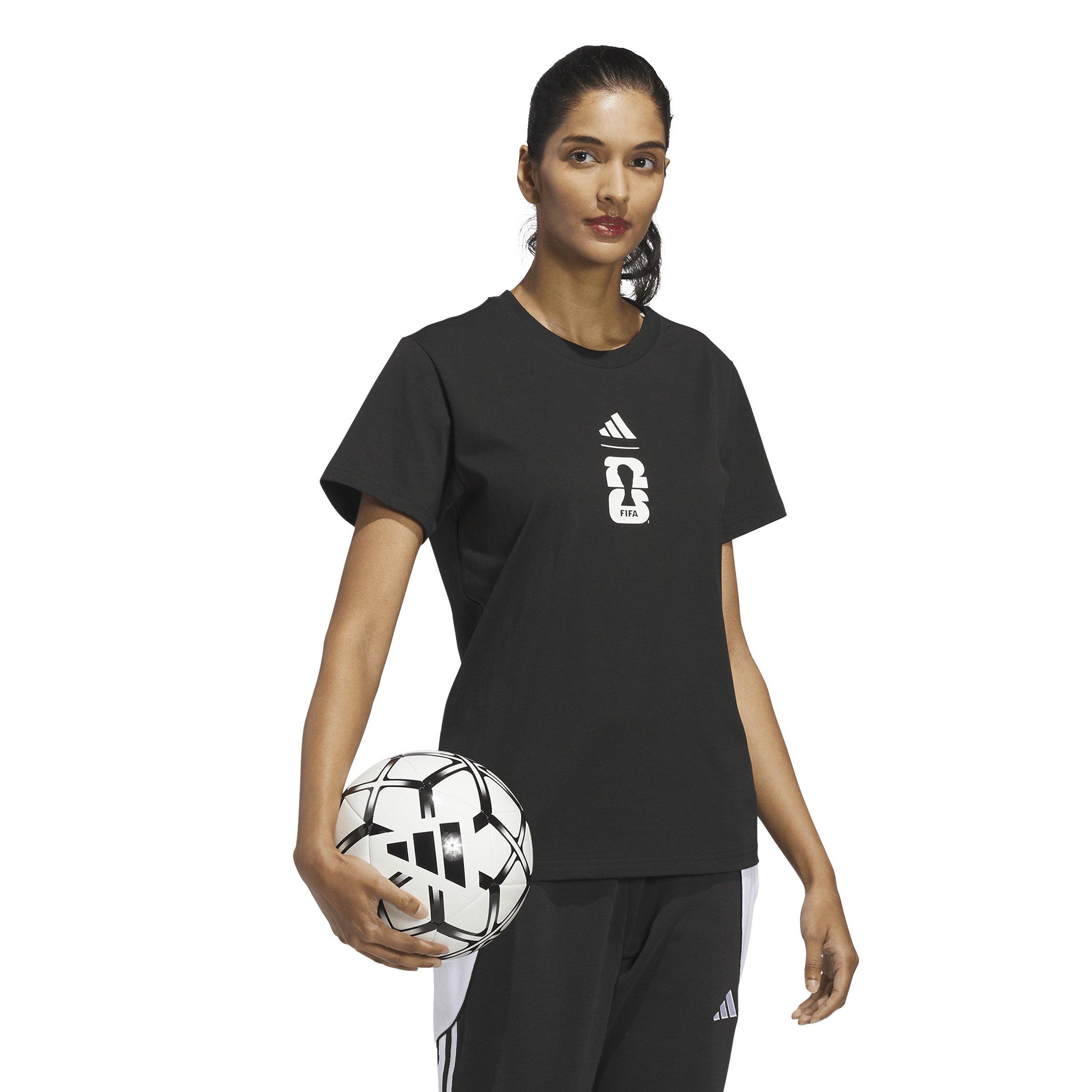 adidas Women's FIFA World Cup 26 Match Ball Graphic T-Shirt - Black - BLACK Thumbnail View 5