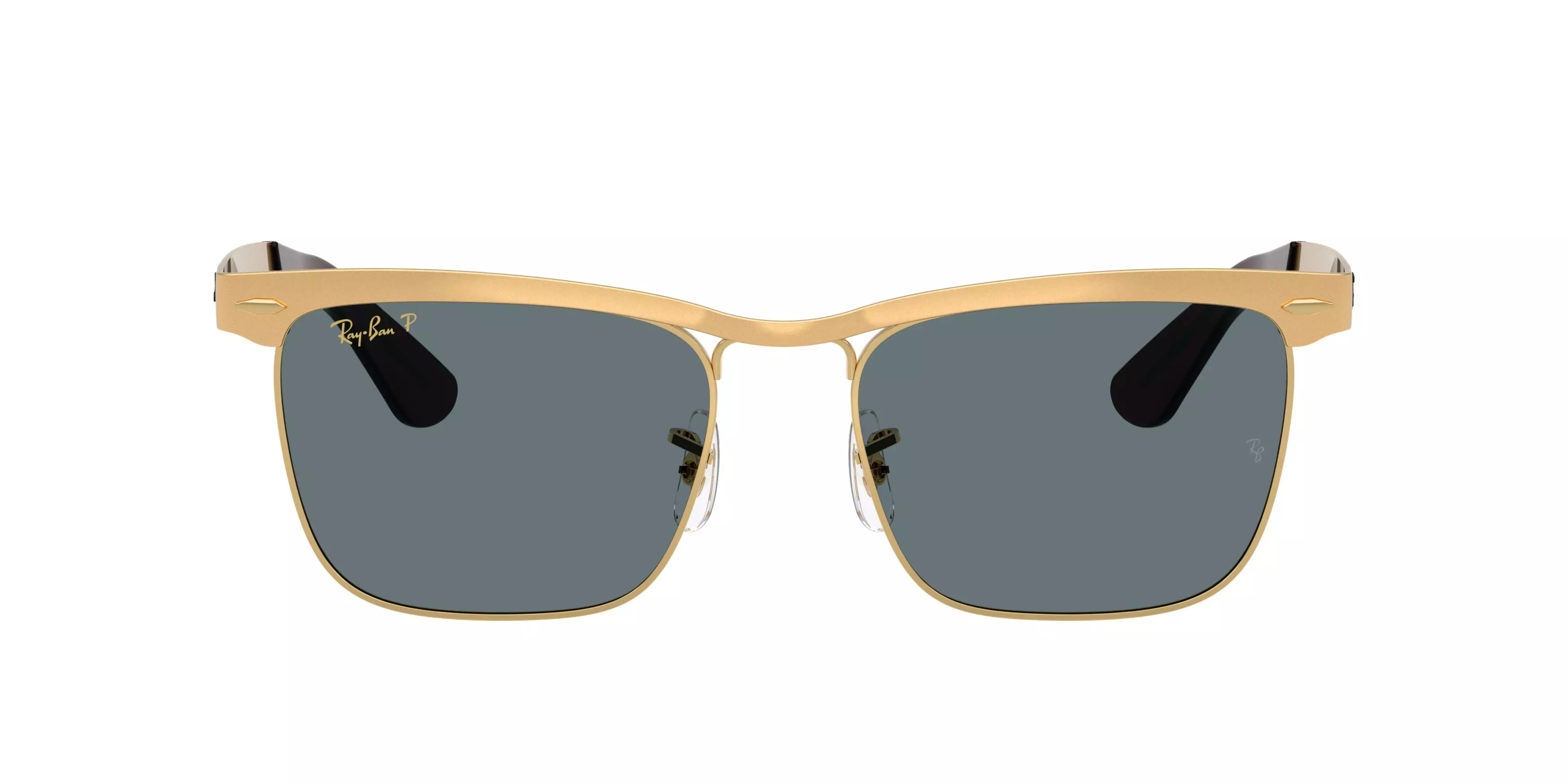 Ray-Ban Wayfarer Deluxe Dark Blue Sunglasses - Matte Gold - GOLD/DARK BLUE