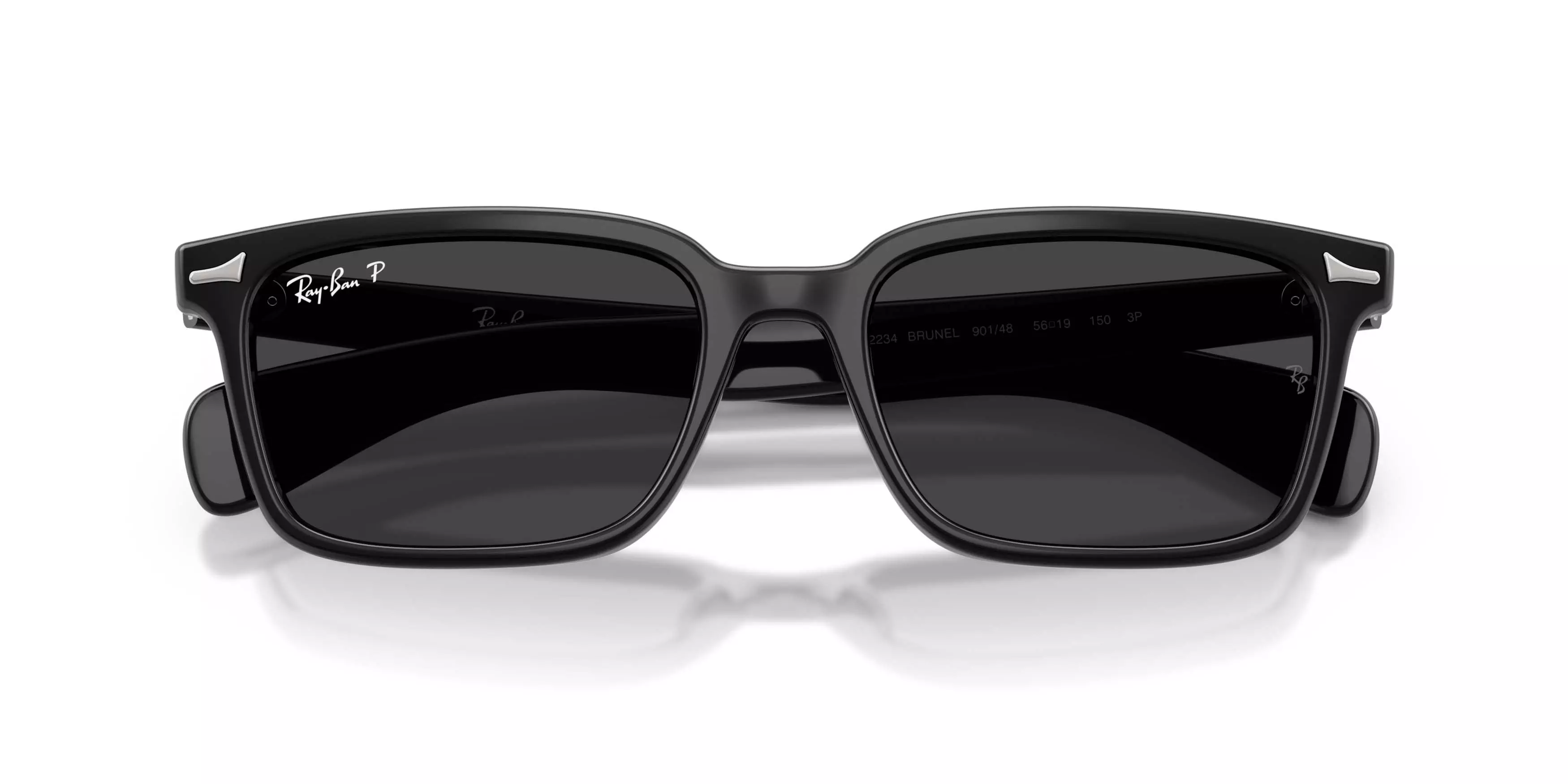 Ray-Ban Brunel Black Polarized Sunglasses - Black - BLACK
