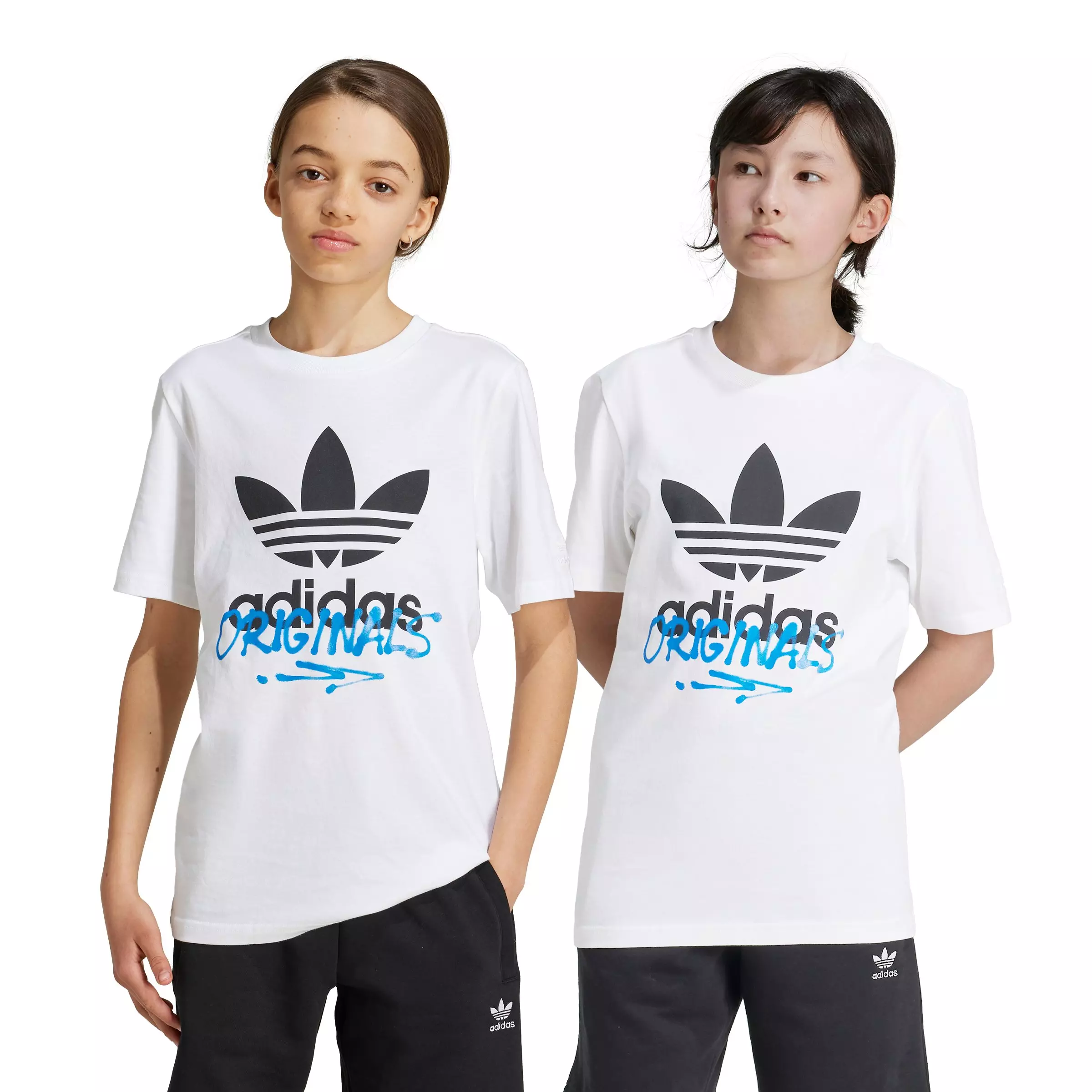 adidas Originals Big Kids' Graphic T-Shirt - White - WHITE