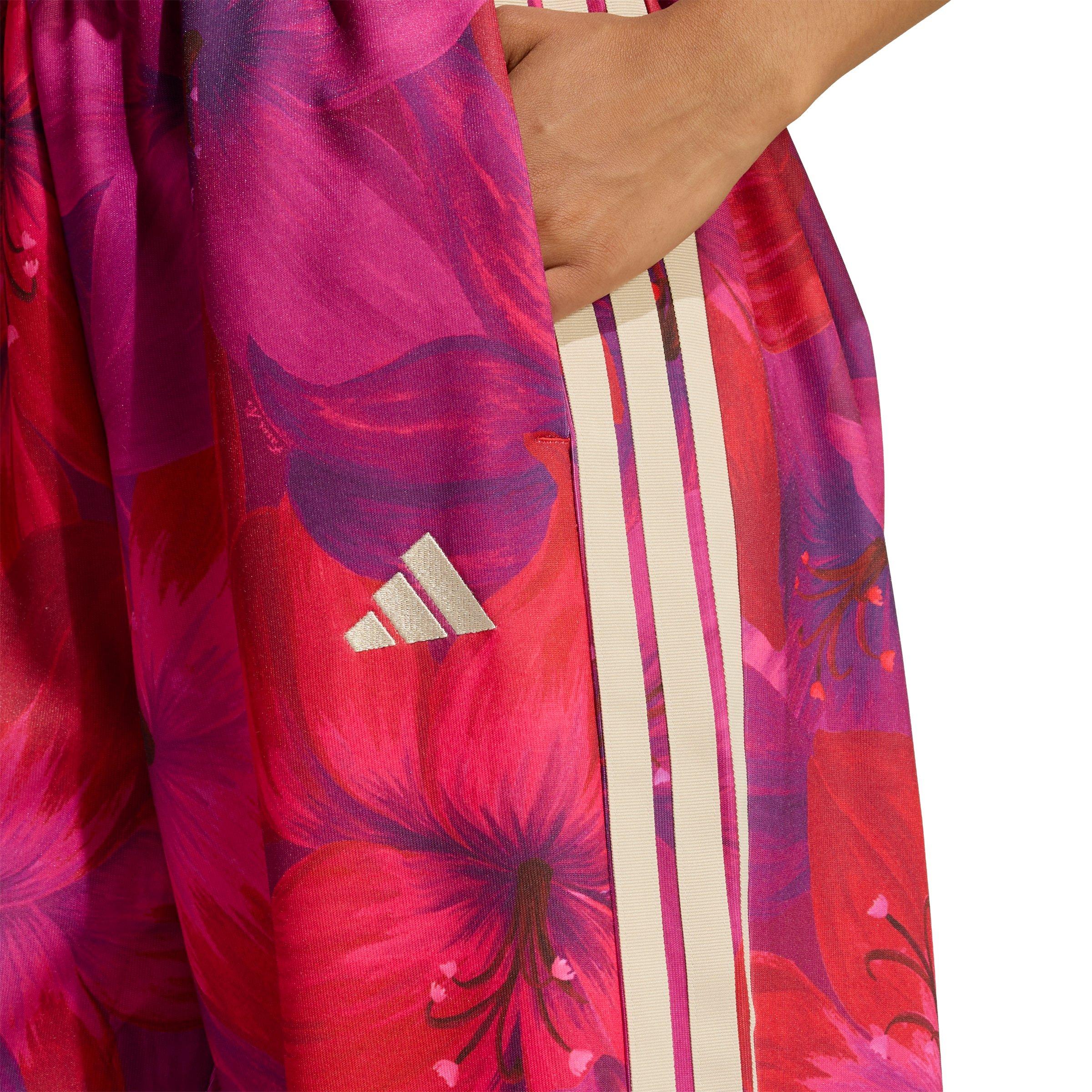 adidas Women's x FARM Rio House of Tiro Track Pants - Pink/Red - PINK/RED Thumbnail View 3
