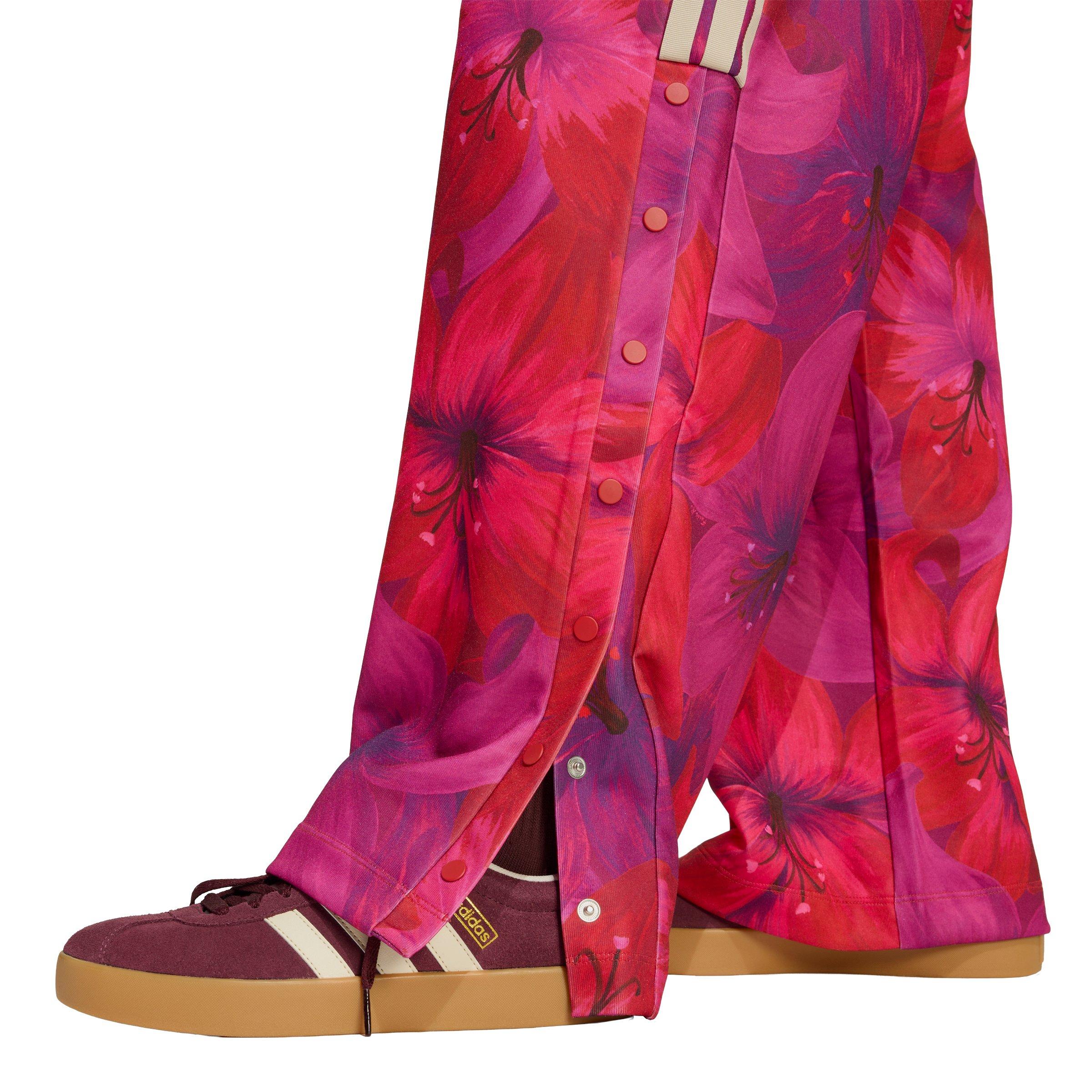 adidas Women's x FARM Rio House of Tiro Track Pants - Pink/Red - PINK/RED Thumbnail View 4