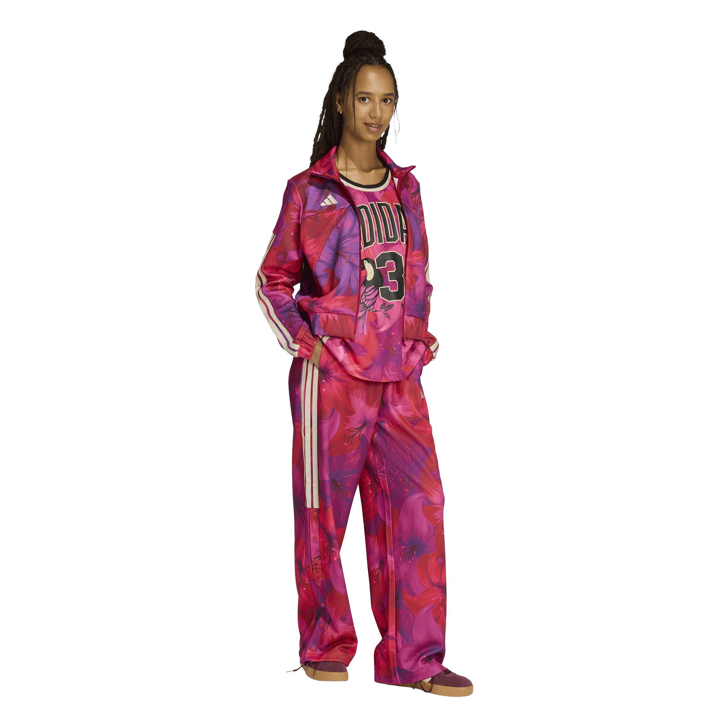 adidas Women's x FARM Rio House of Tiro Track Pants - Pink/Red - PINK/RED Thumbnail View 5