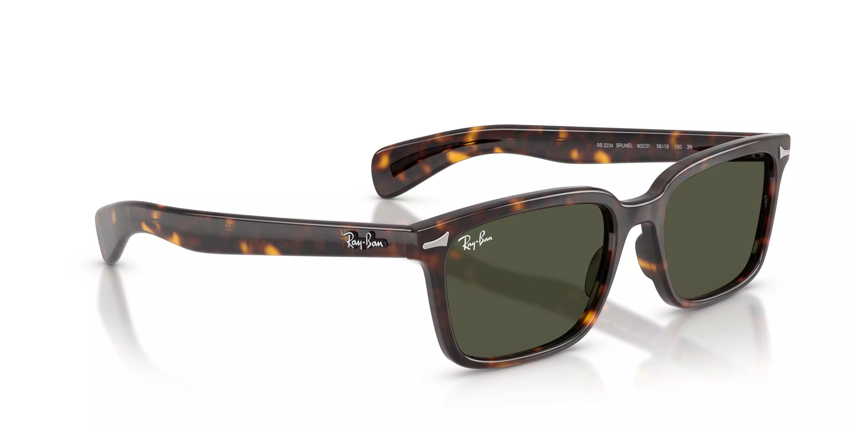Ray-Ban Brunel Dark Green Sunglasses - Havana - BROWN/GREEN