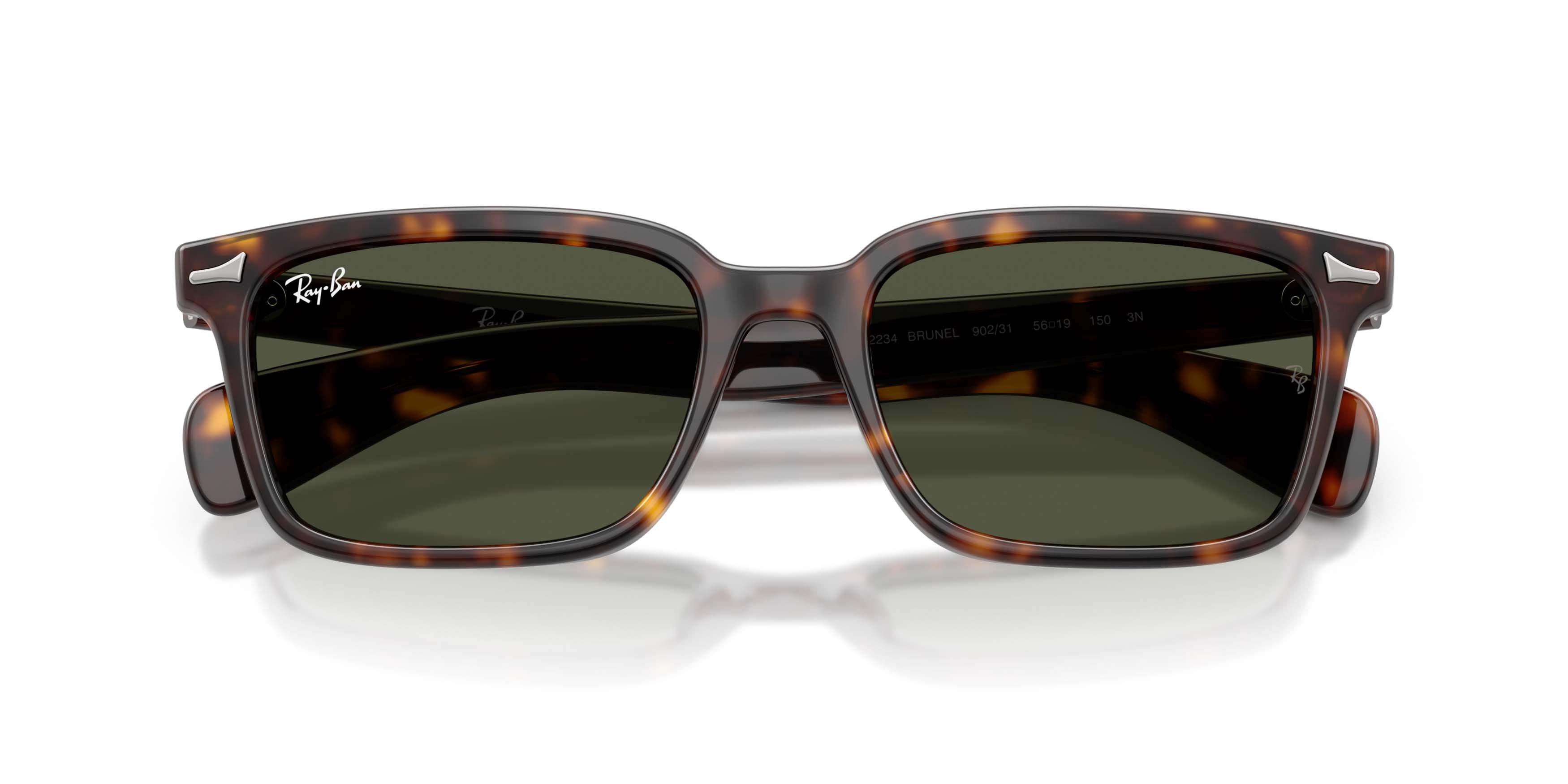 Ray-Ban Brunel Dark Green Sunglasses - Havana - BROWN/GREEN