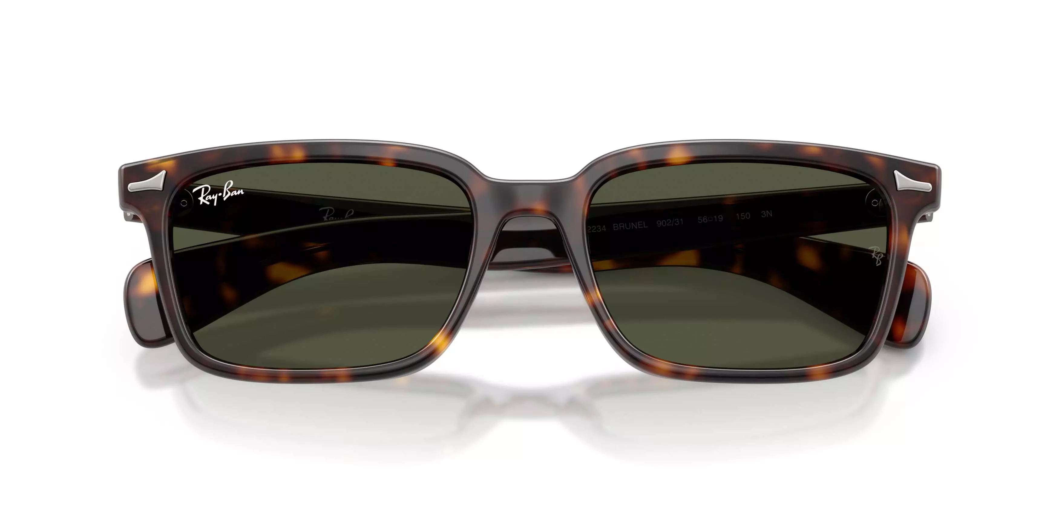 Ray-Ban Brunel Dark Green Sunglasses - Havana - BROWN/GREEN