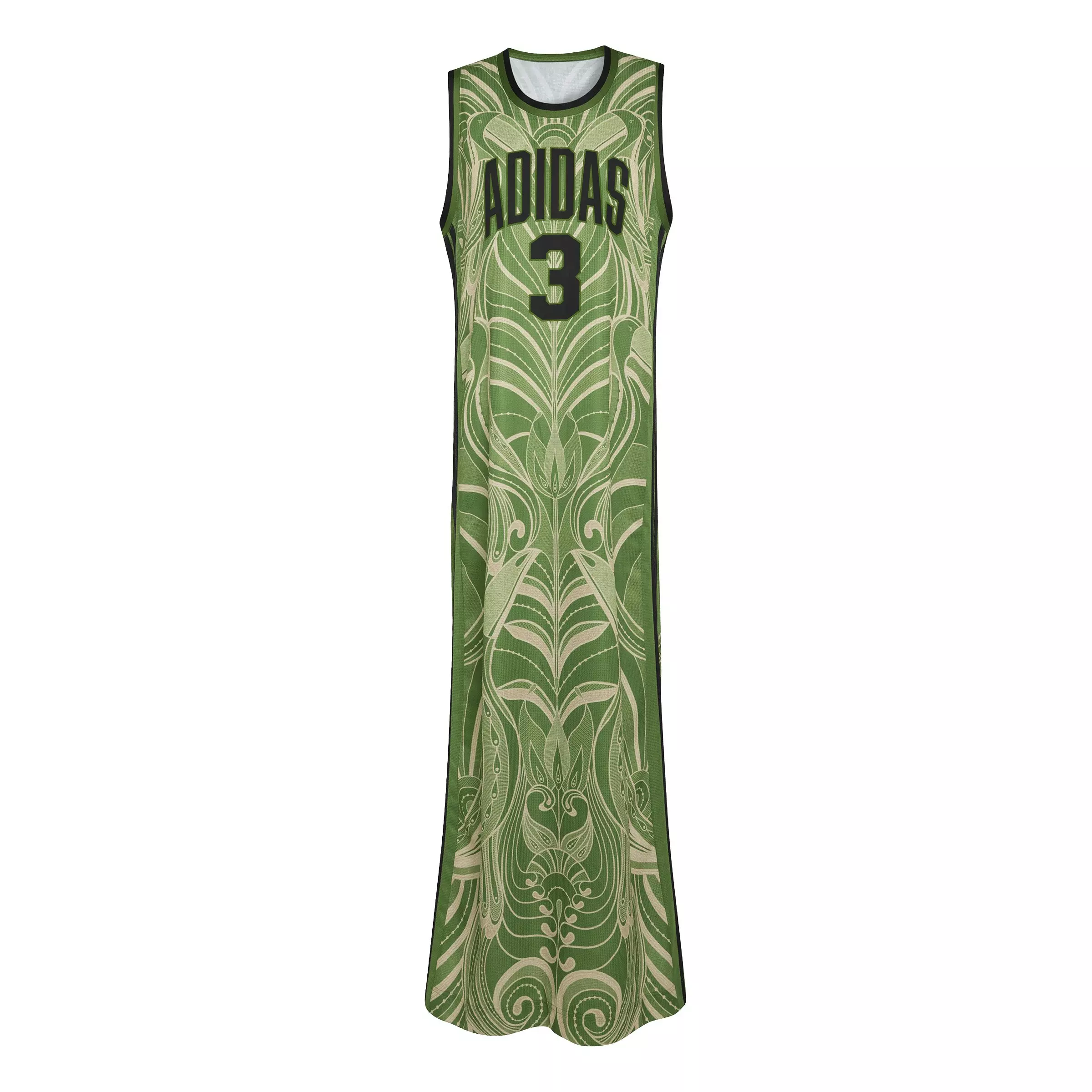 adidas Women's x FARM Rio Premium Dress - Green/Black - GREEN/BLACK