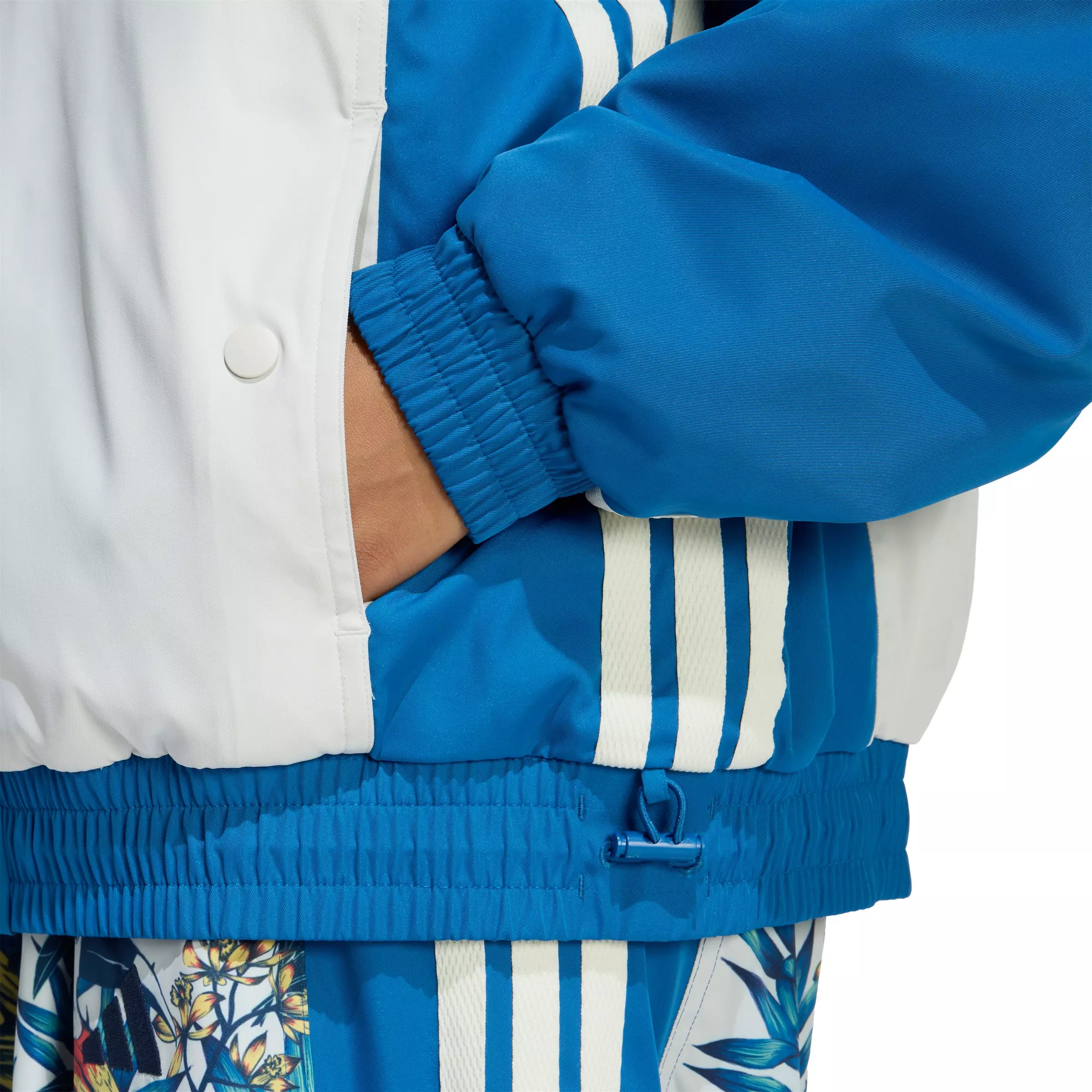 adidas Women's x FARM Rio Premium Jacket - Blue/White - BLUE/WHITE