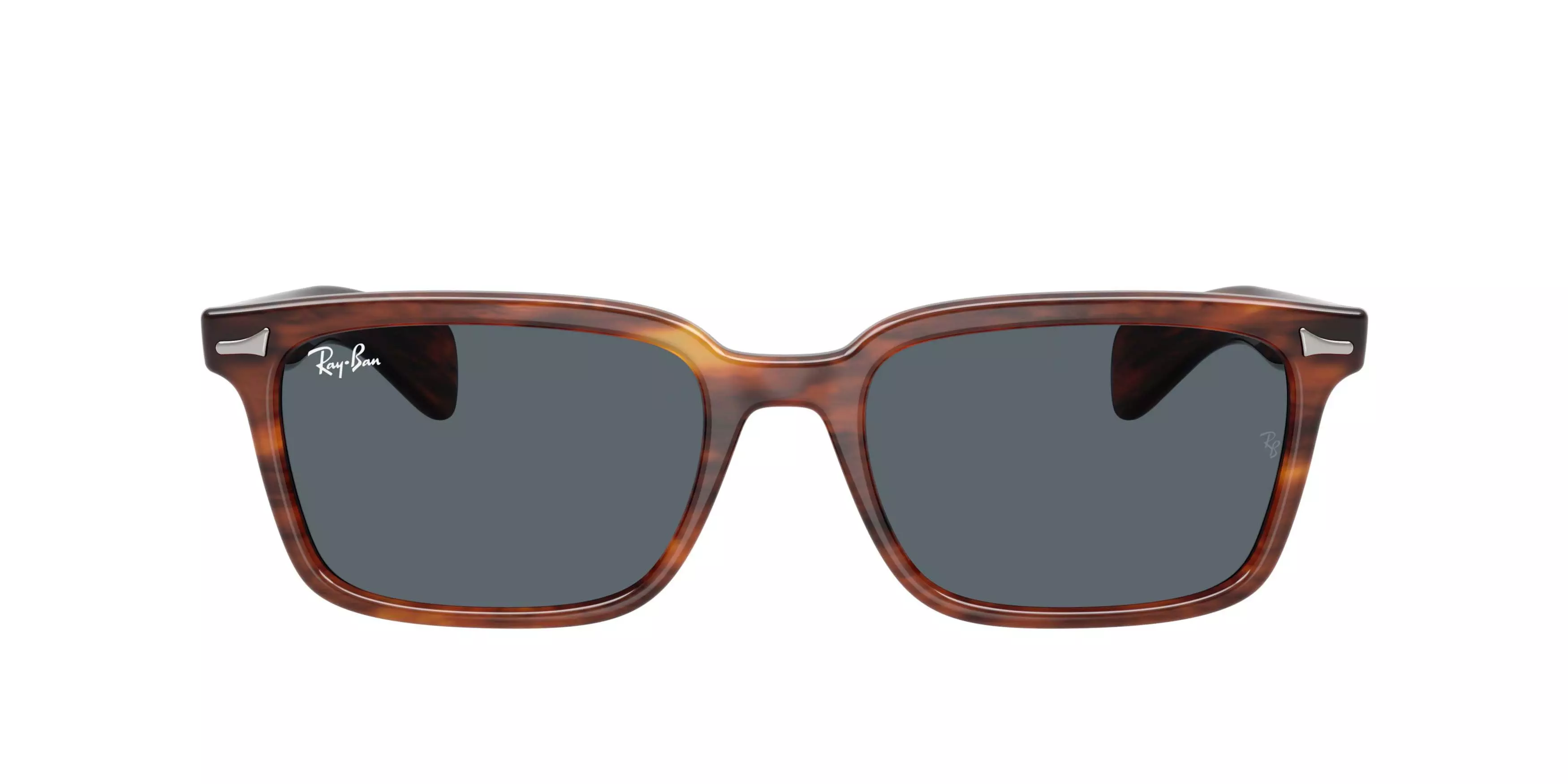 Ray-Ban Brunel Blue Sunglasses - Striped Havana - BROWN/BLUE