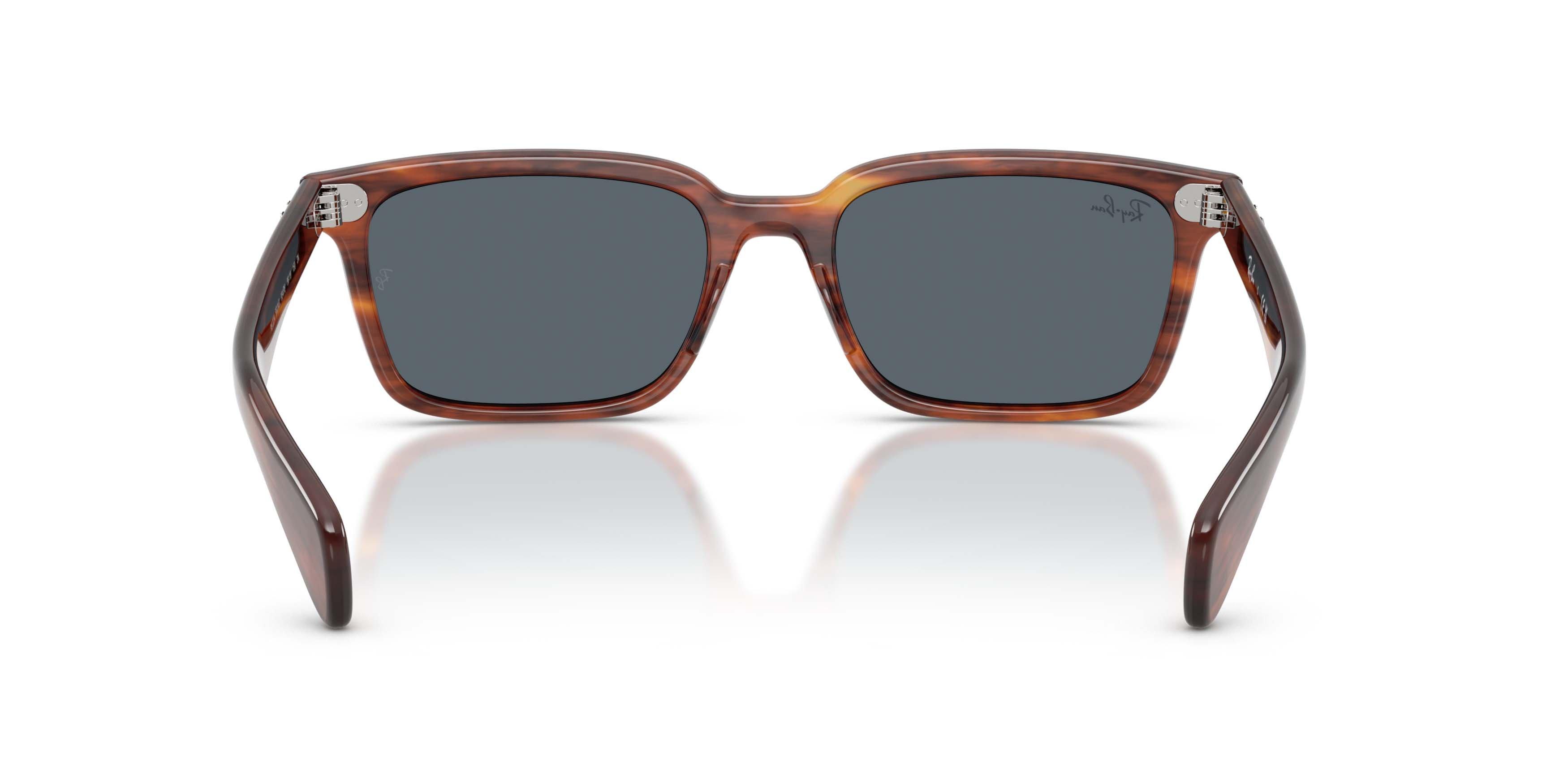 Ray-Ban Brunel Blue Sunglasses - Striped Havana - BROWN/BLUE