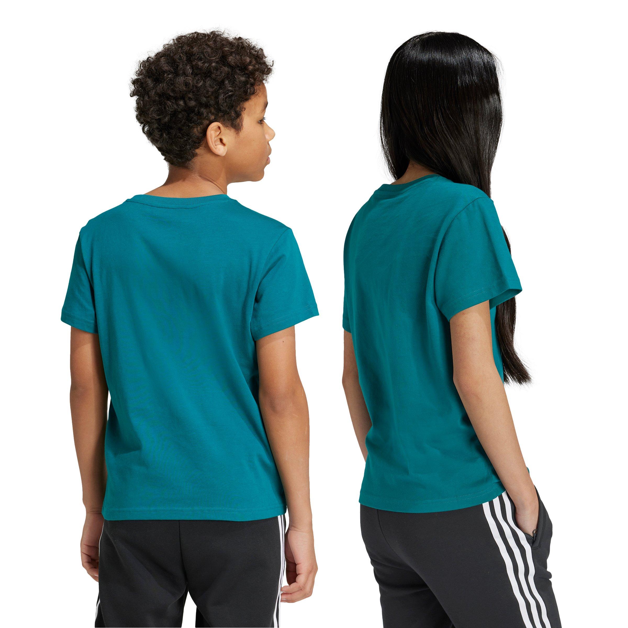 adidas Originals 3-Stripes Big Kids' Teal T-Shirt