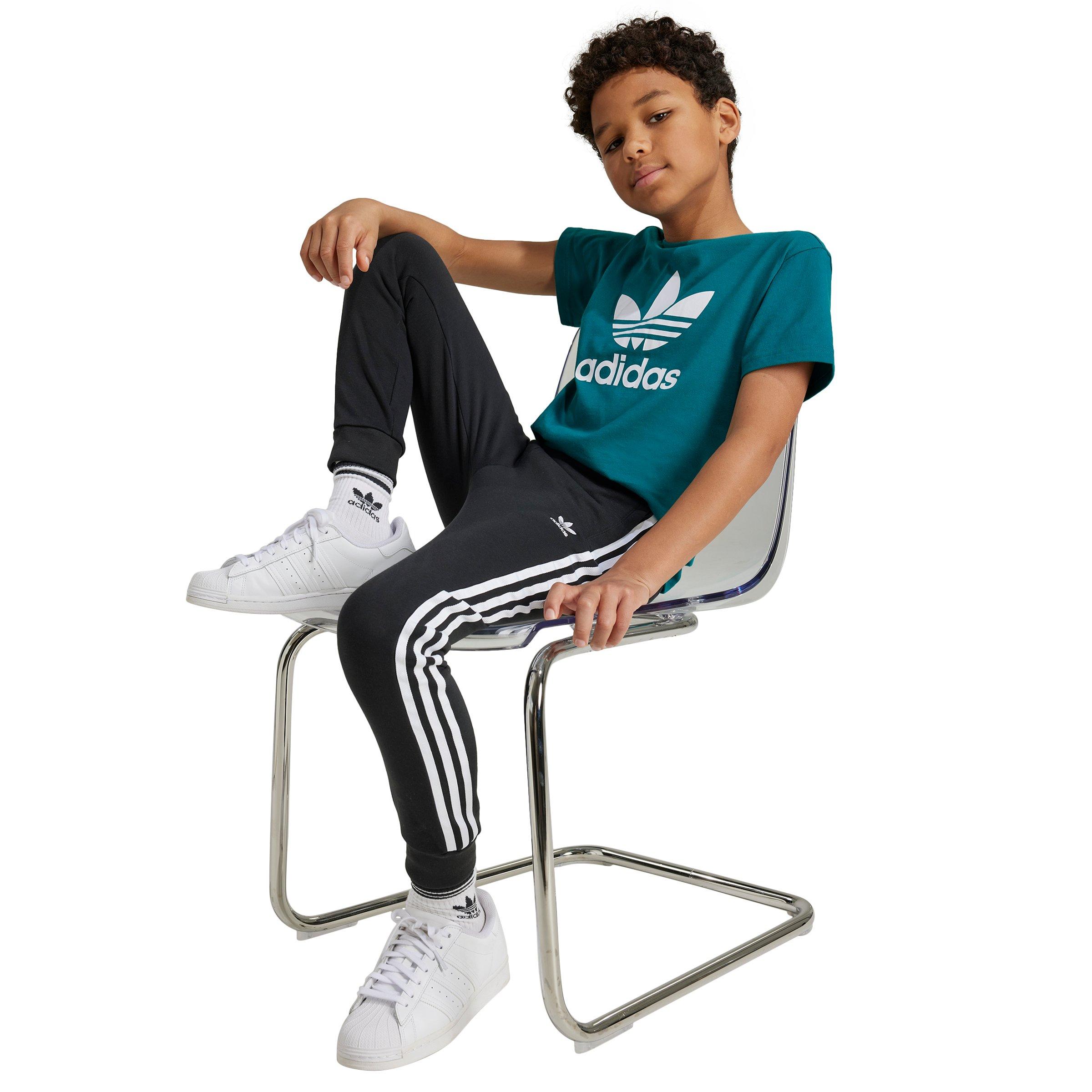 adidas Originals 3-Stripes Big Kids' Teal T-Shirt
