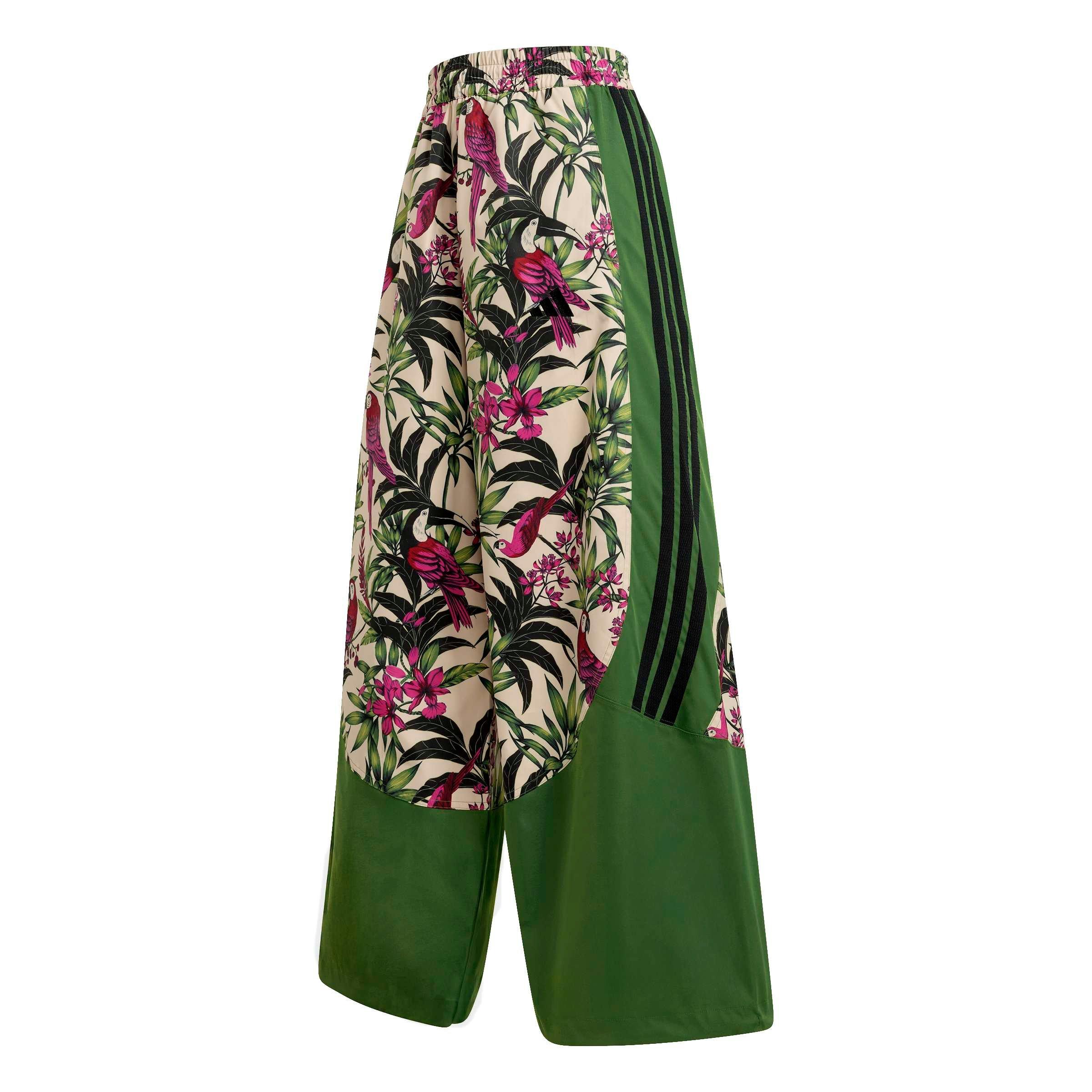 adidas Women's x FARM Rio Premium Pants - Green/White - GREEN/WHITE Thumbnail View 6