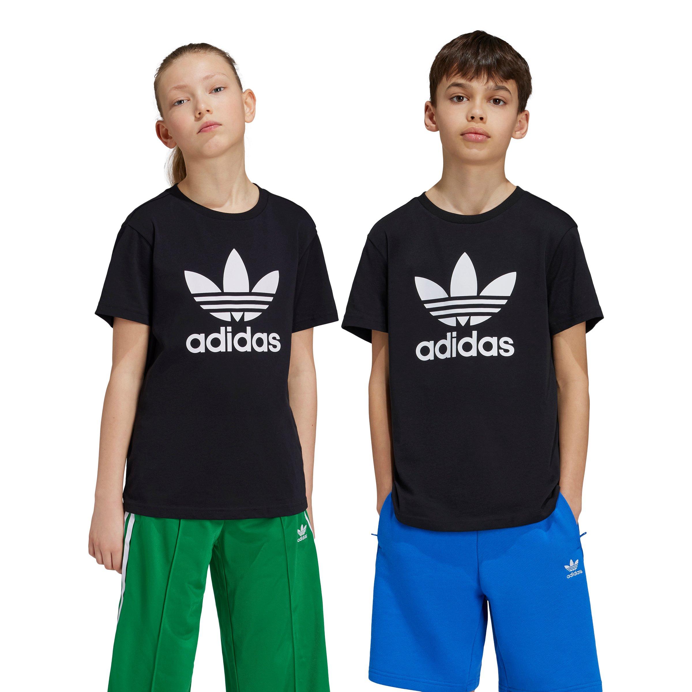 adidas Originals Big Kids' 3-Stripes T-Shirt - Black/White - BLACK/WHITE