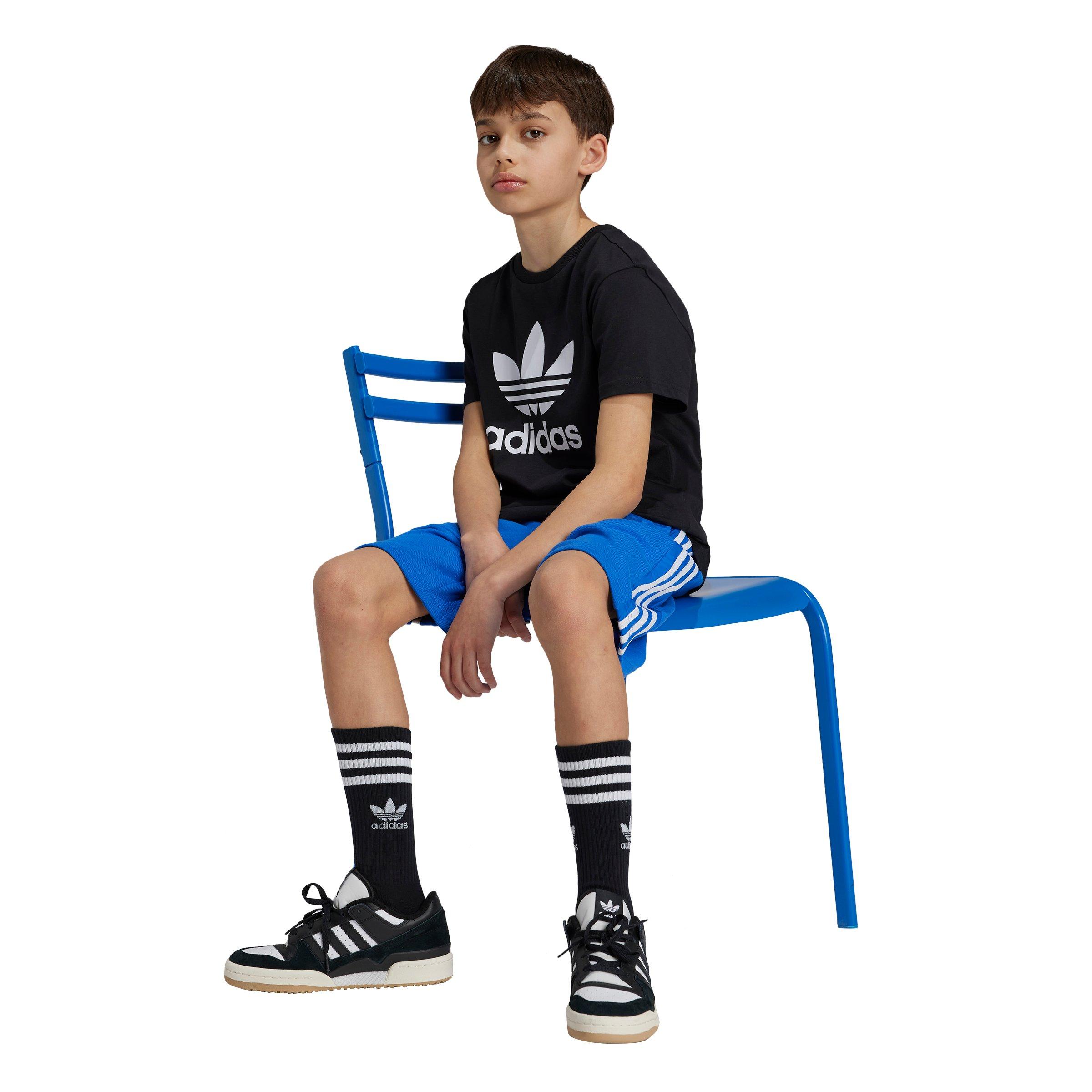 adidas Originals 3-Stripes Big Kids' Black/White T-Shirt