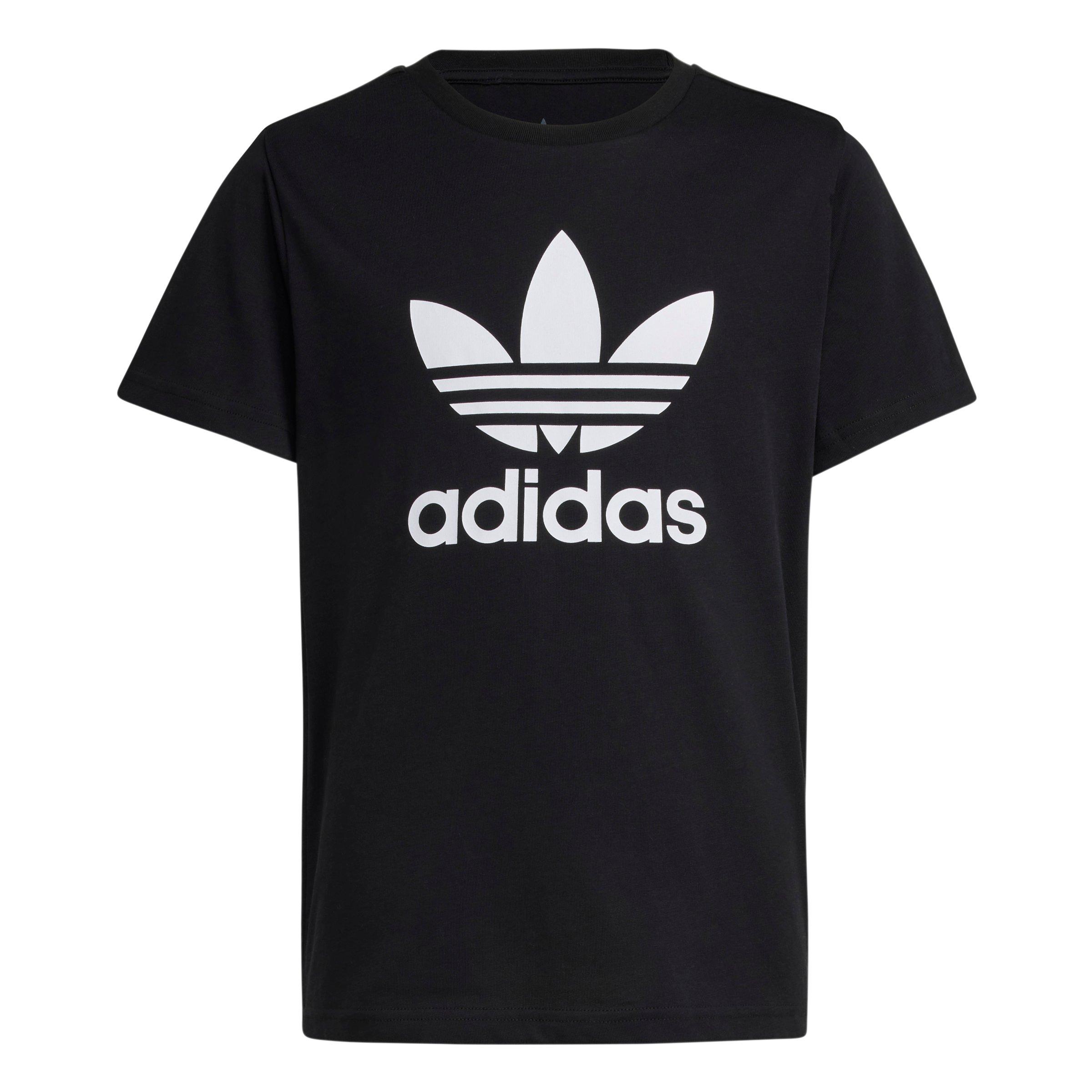 adidas Originals 3-Stripes Big Kids' Black/White T-Shirt