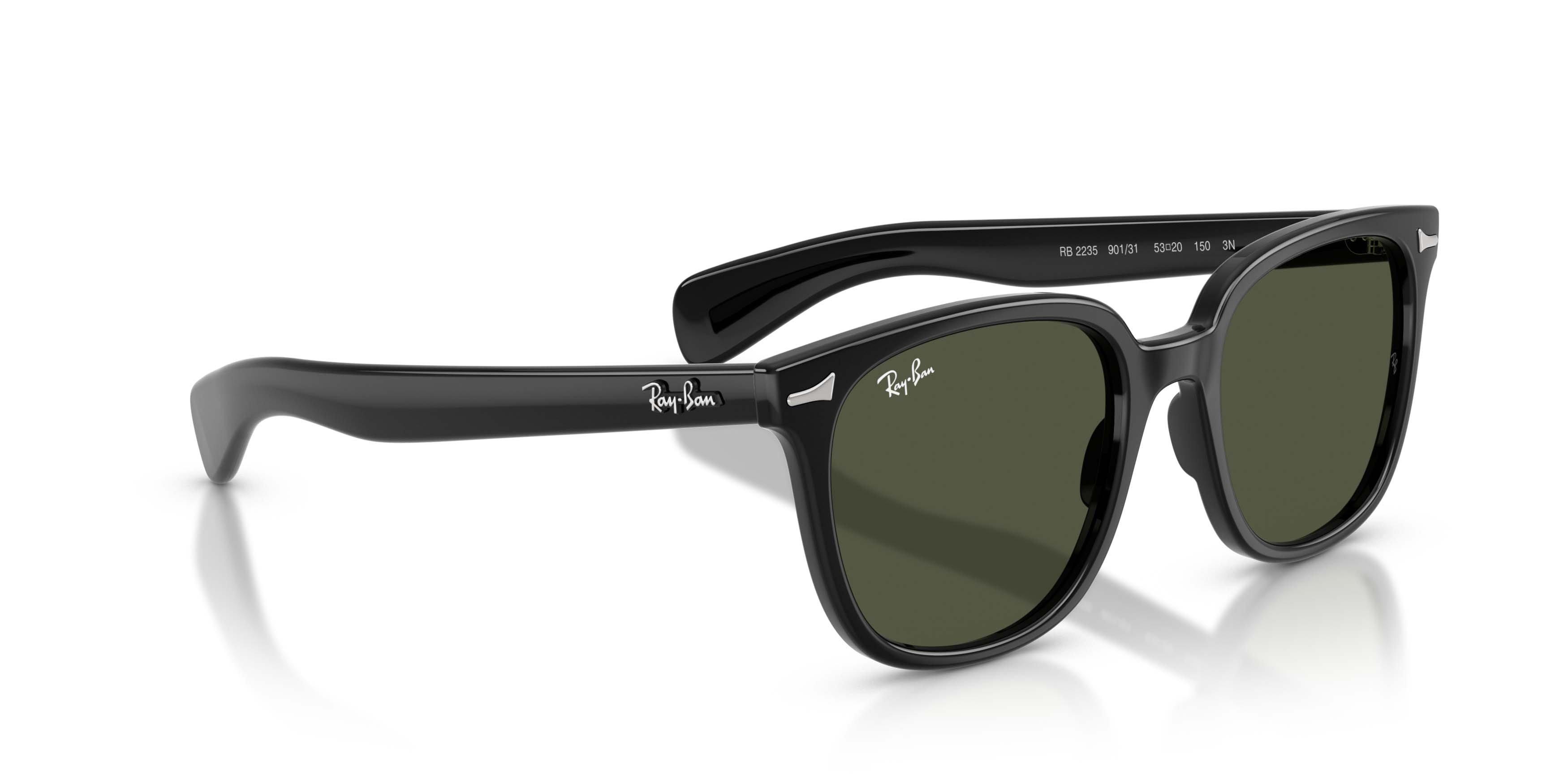 Ray-Ban Brunel II Green Sunglasses - Black - BLACK/GREEN