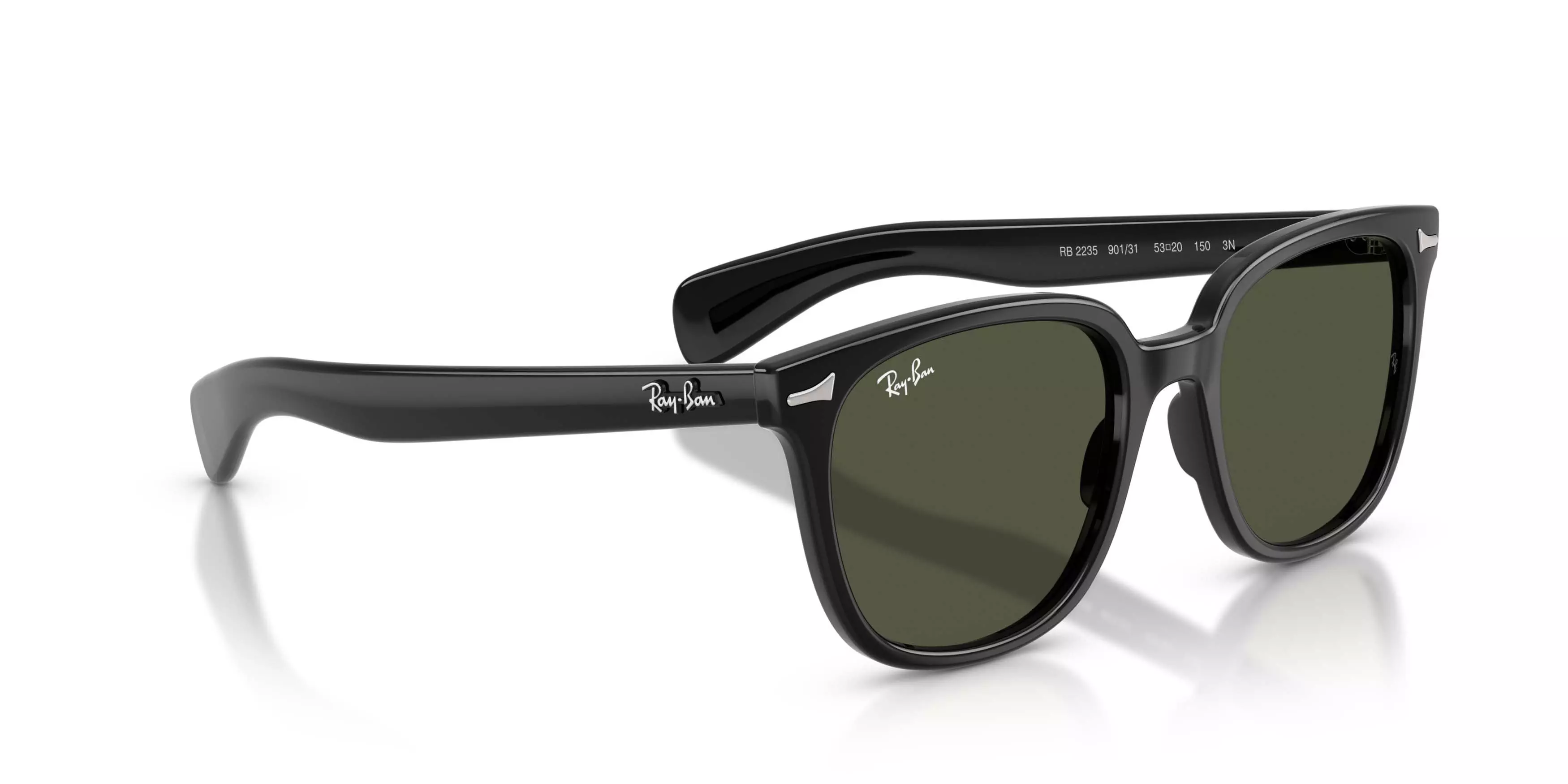 Ray-Ban Brunel II Green Sunglasses - Black - BLACK/GREEN